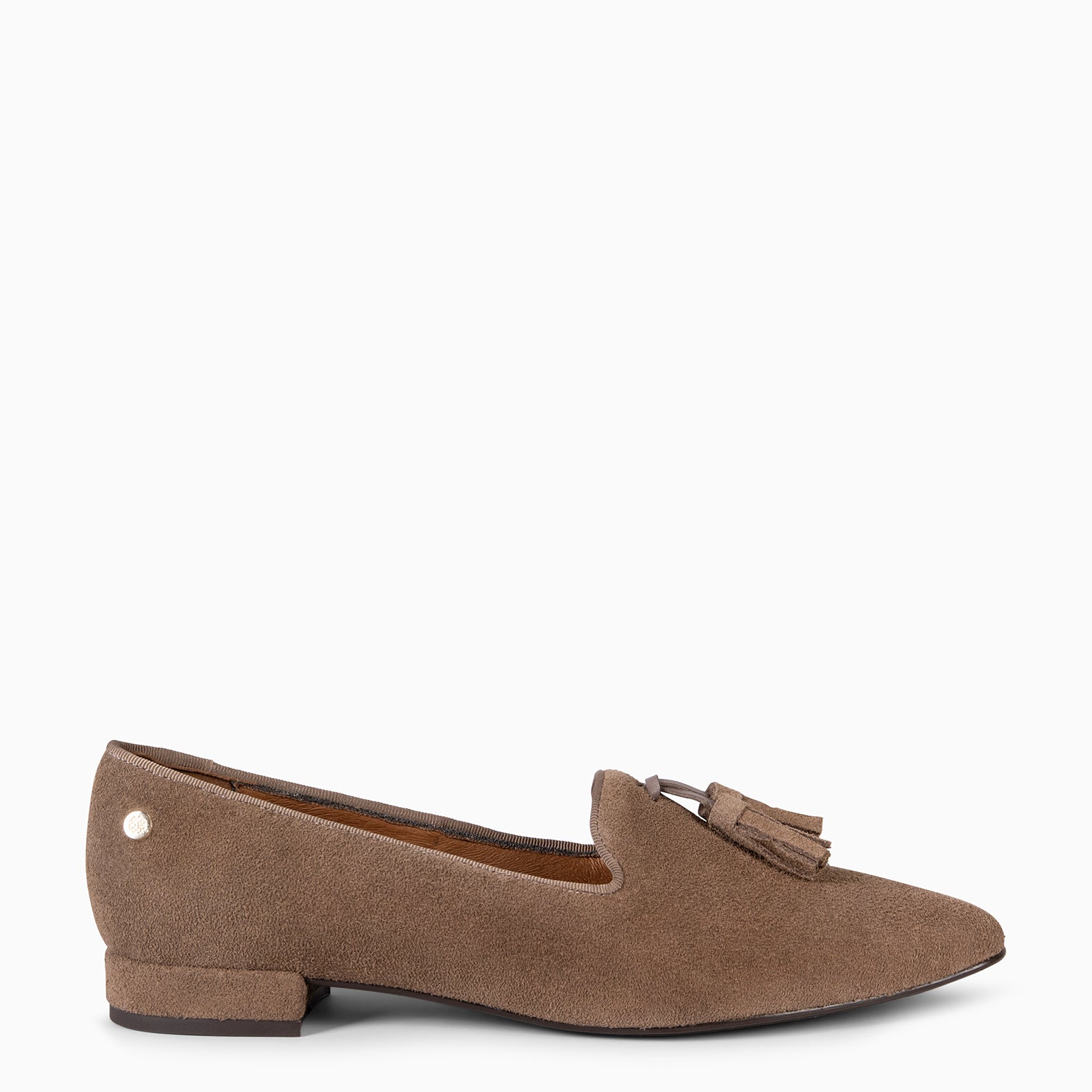 ADISA  – Mocasines de piel de serraje TAUPE
