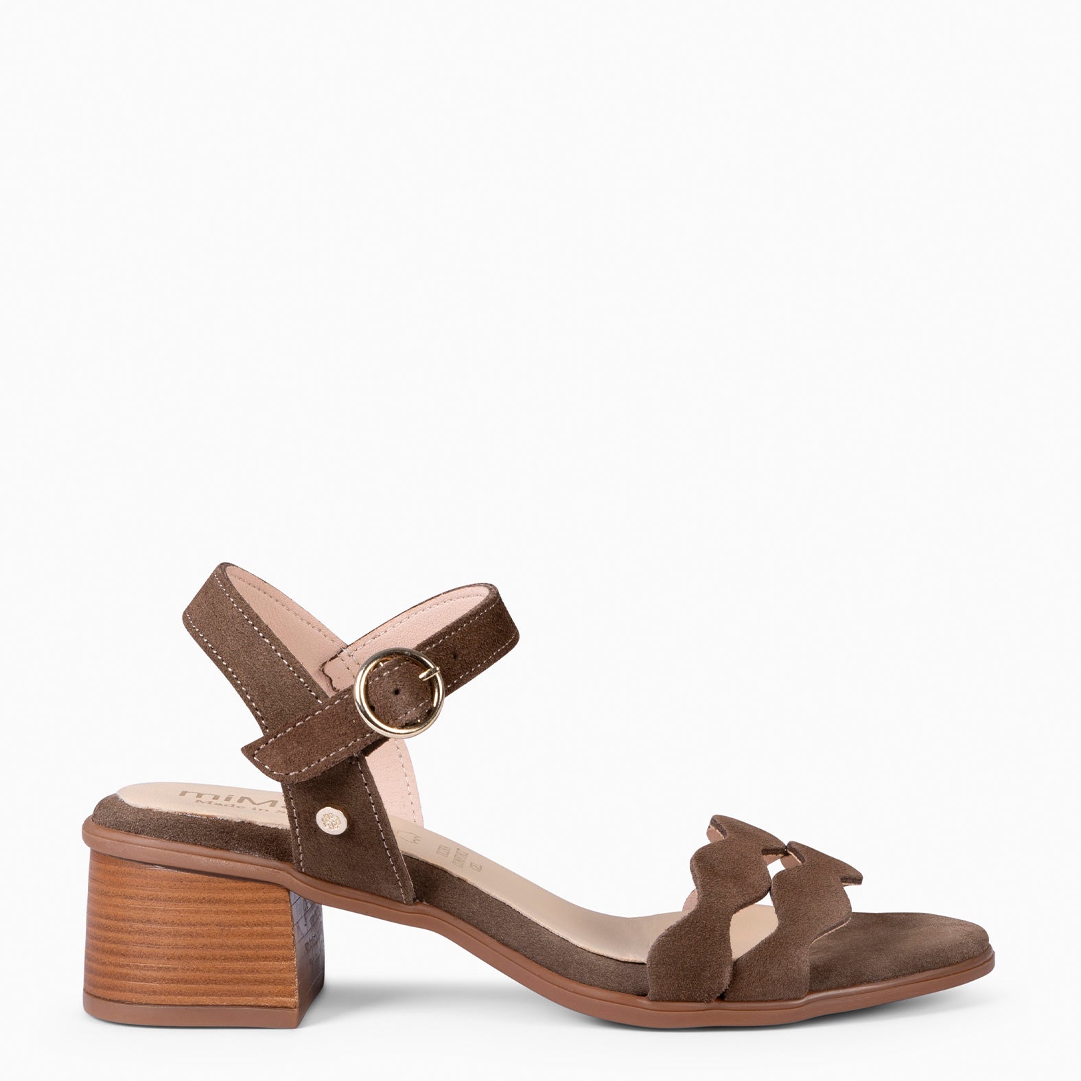 LETY - SANDALIA DE TACÓN DE VESTIR MARRON - miMaO ®