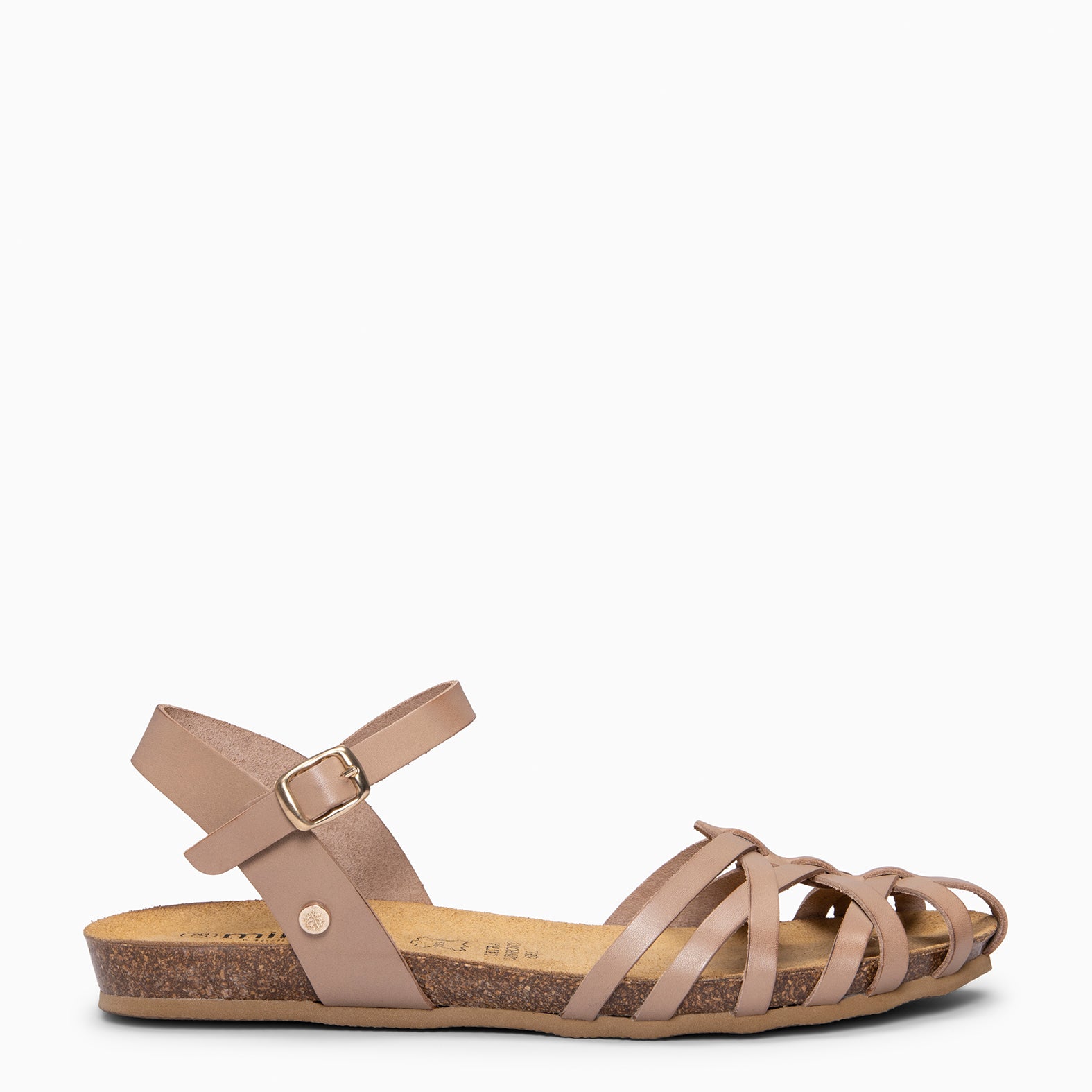 BEACH - Sandalias planas de tiras TAUPE