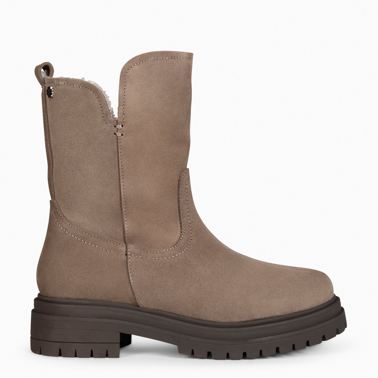 LAPONIA – Bottines Fourrées TAUPE pour femme  