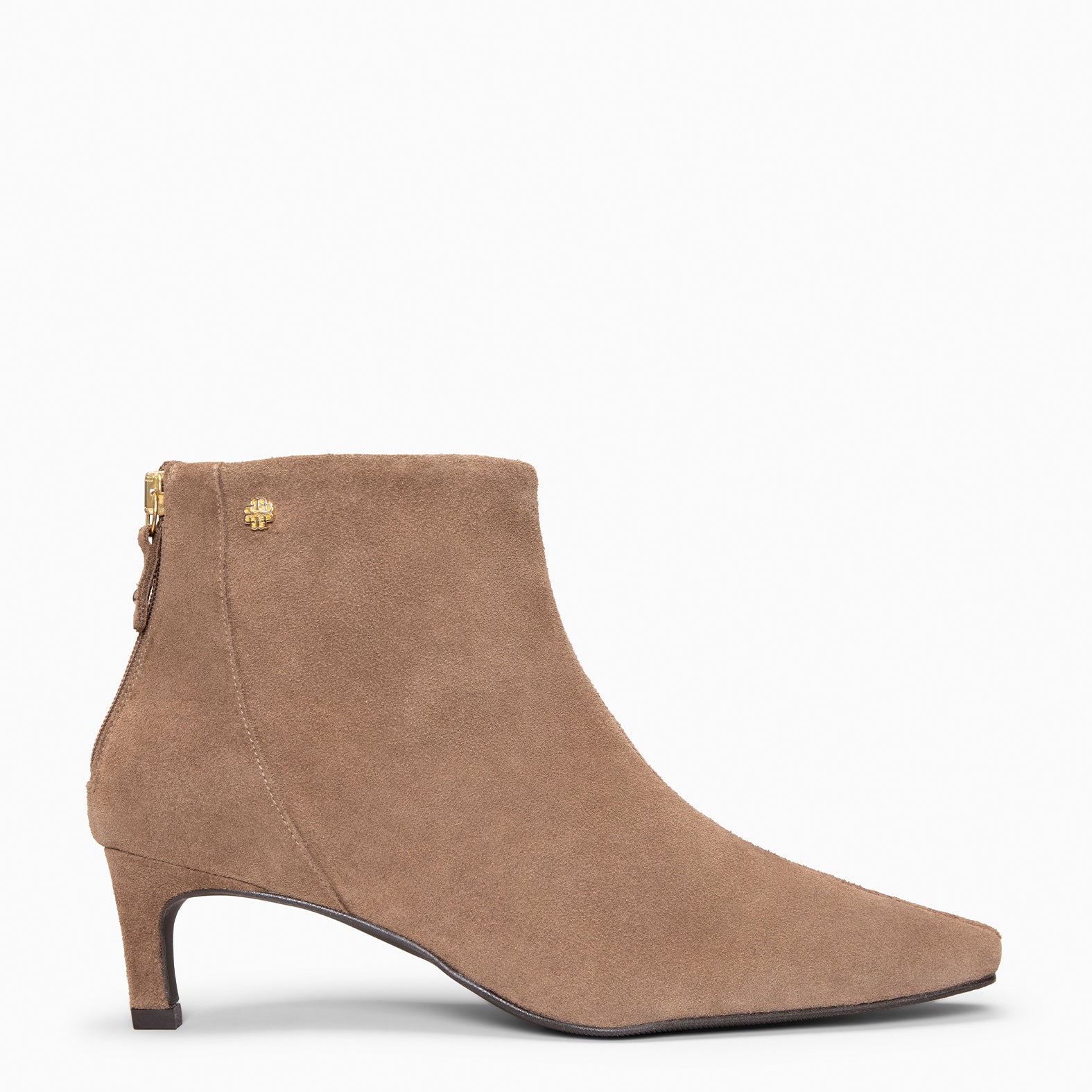 LUISA - Botines de tacón kitten con cremallera TAUPE