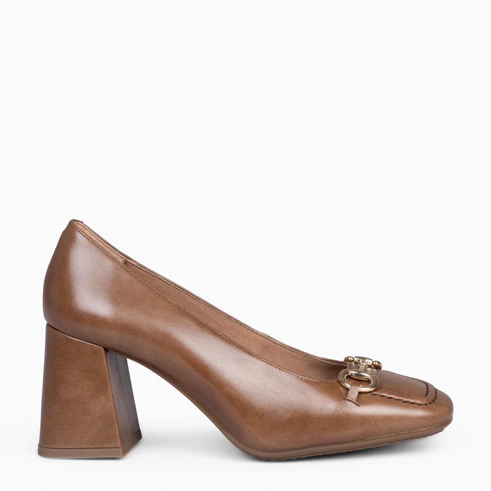 MIA – TAUPE Block heeled shoes