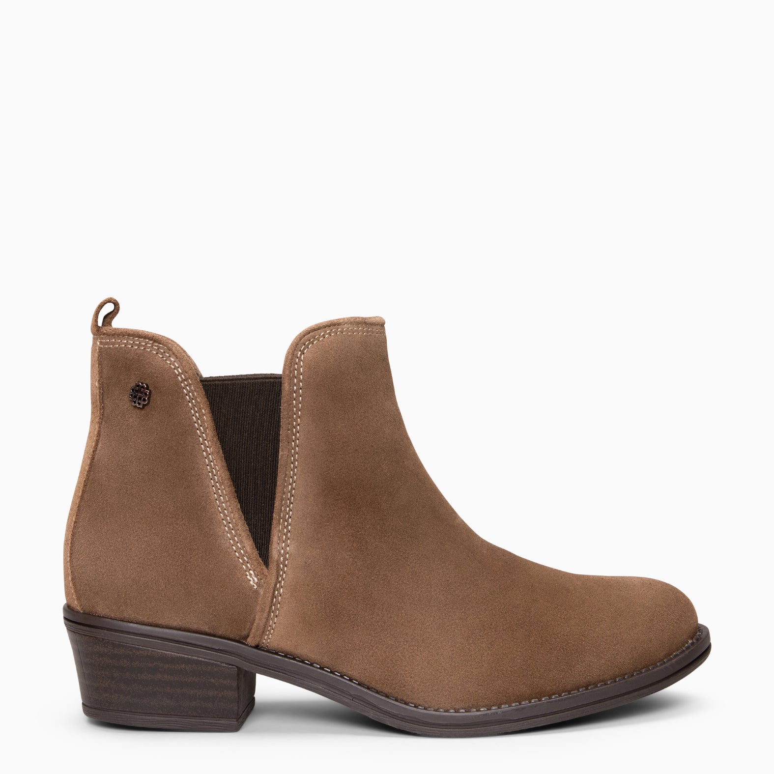 VIANA - Botín bajo con elástico TAUPE