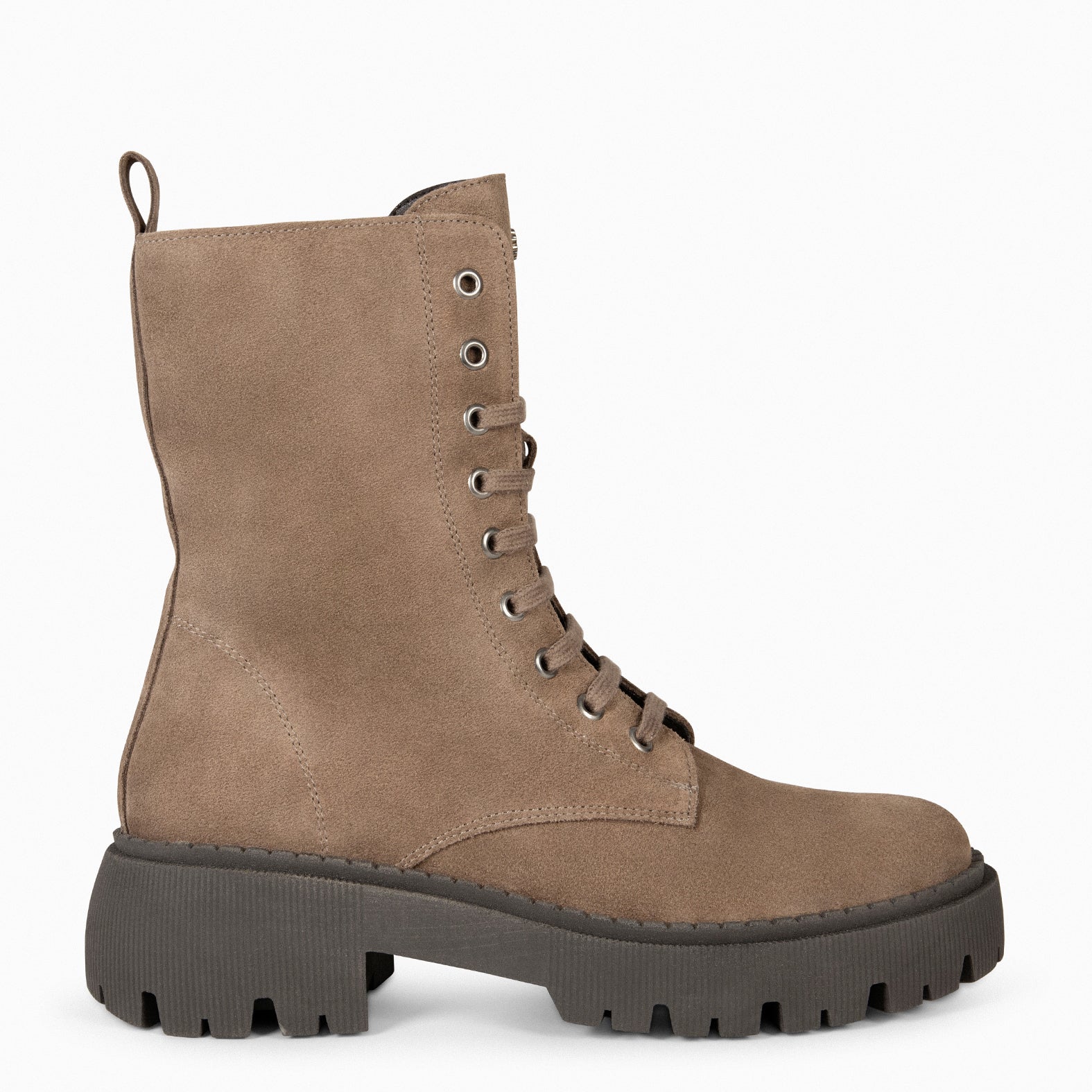 HALEN – Bottines militaires à semelle crantée TAUPE