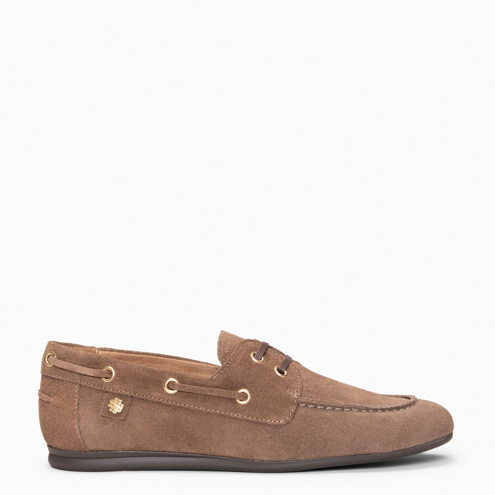 COLLINS - Náuticos de piel de serraje hidrófugo TAUPE