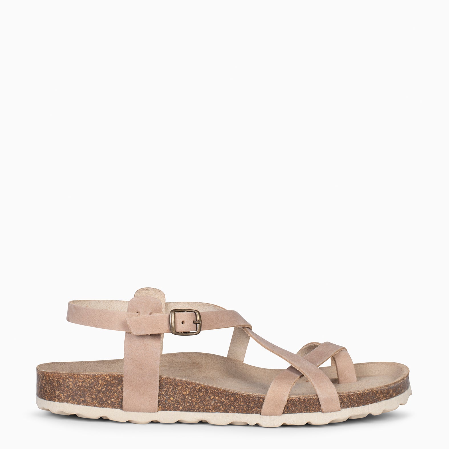 BOHEMIAN – BEIGE BIO sandals with toe bracelet