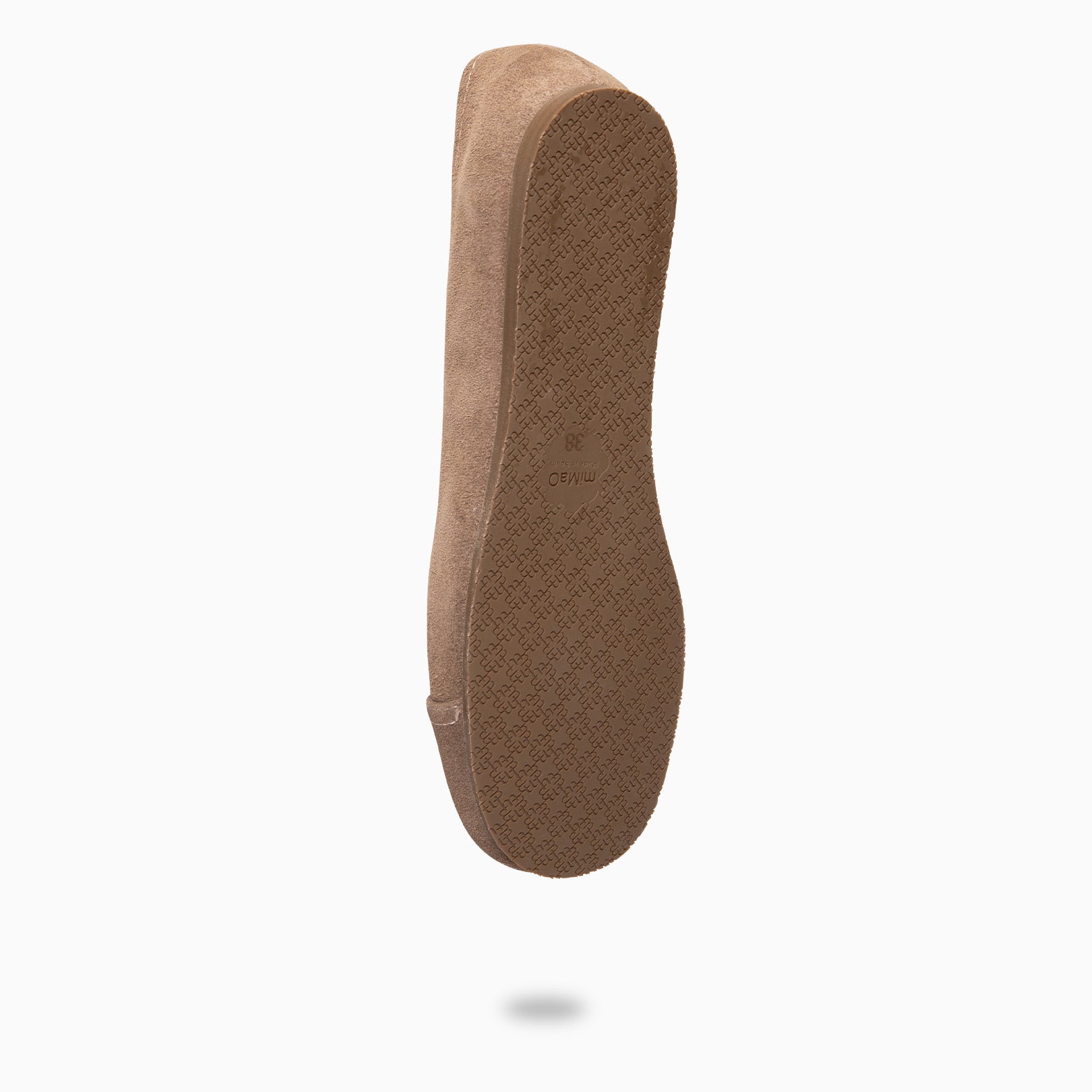 PLUMA - Bailarina baresoft de serraje TAUPE