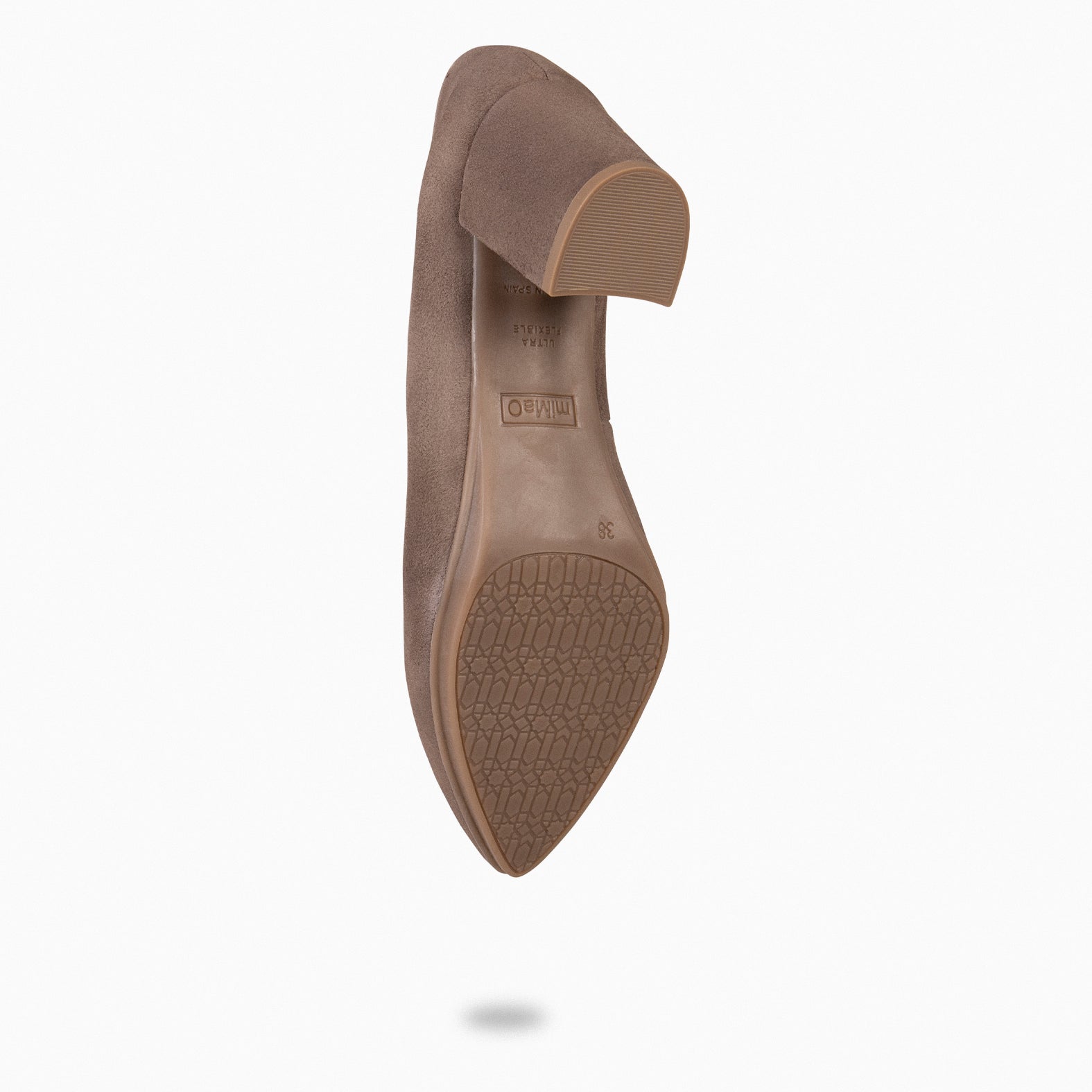 URBAN S - TAUPE mid-heeled suede shoes