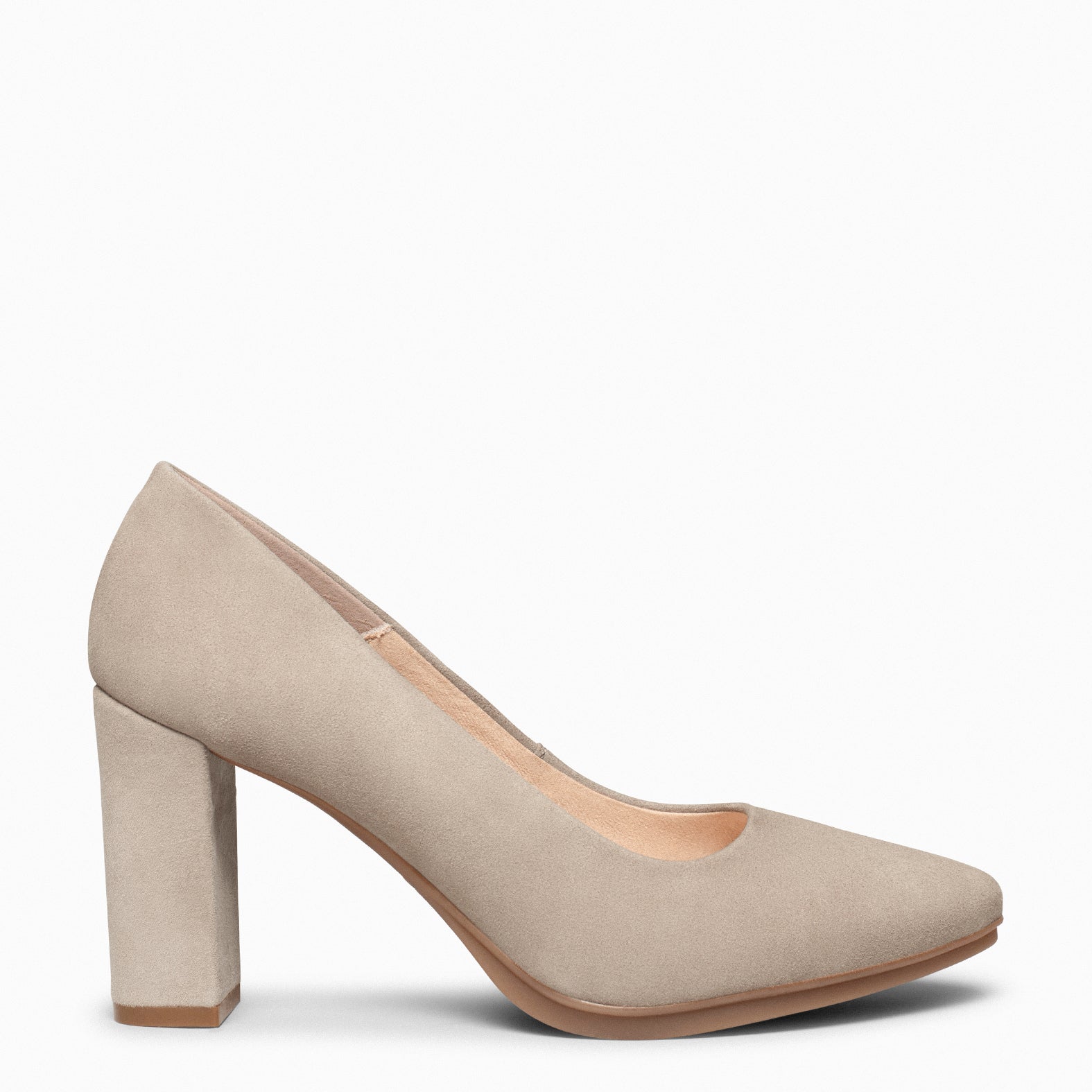 URBAN – TAUPE Suede high-heeled shoes 