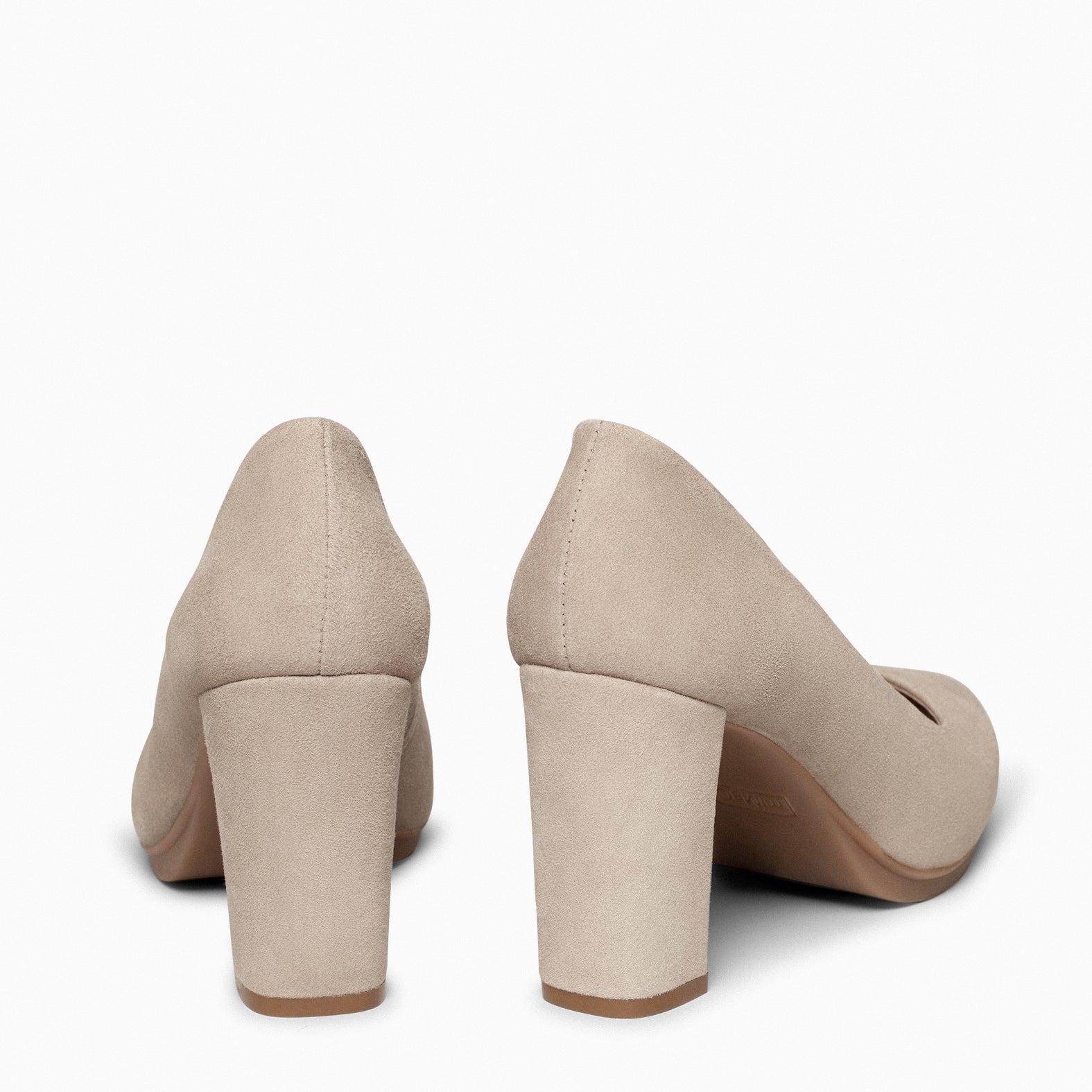 URBAN – TAUPE Suede high-heeled shoes 
