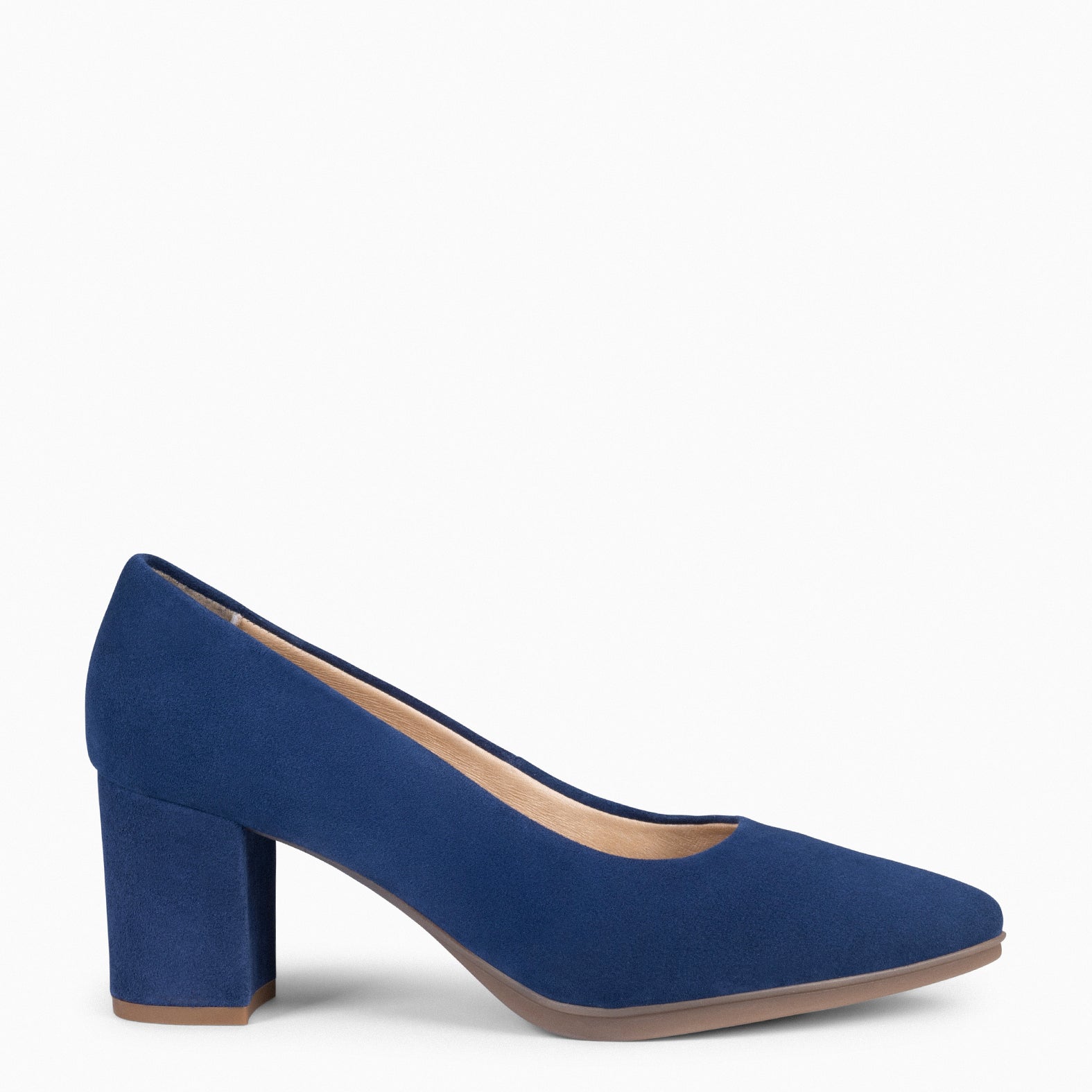 URBAN S – NAVY Suede Mid-Heeled Shoes 