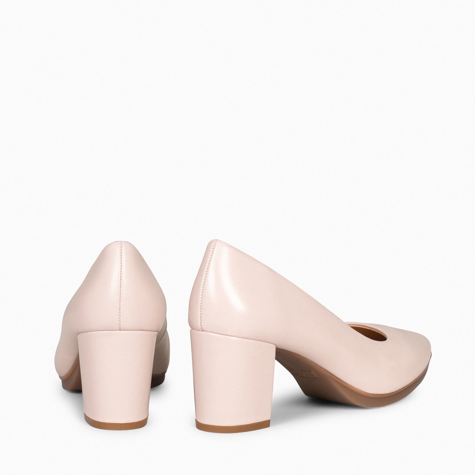 URBAN S SALON – NUDE nappa leather mid heel