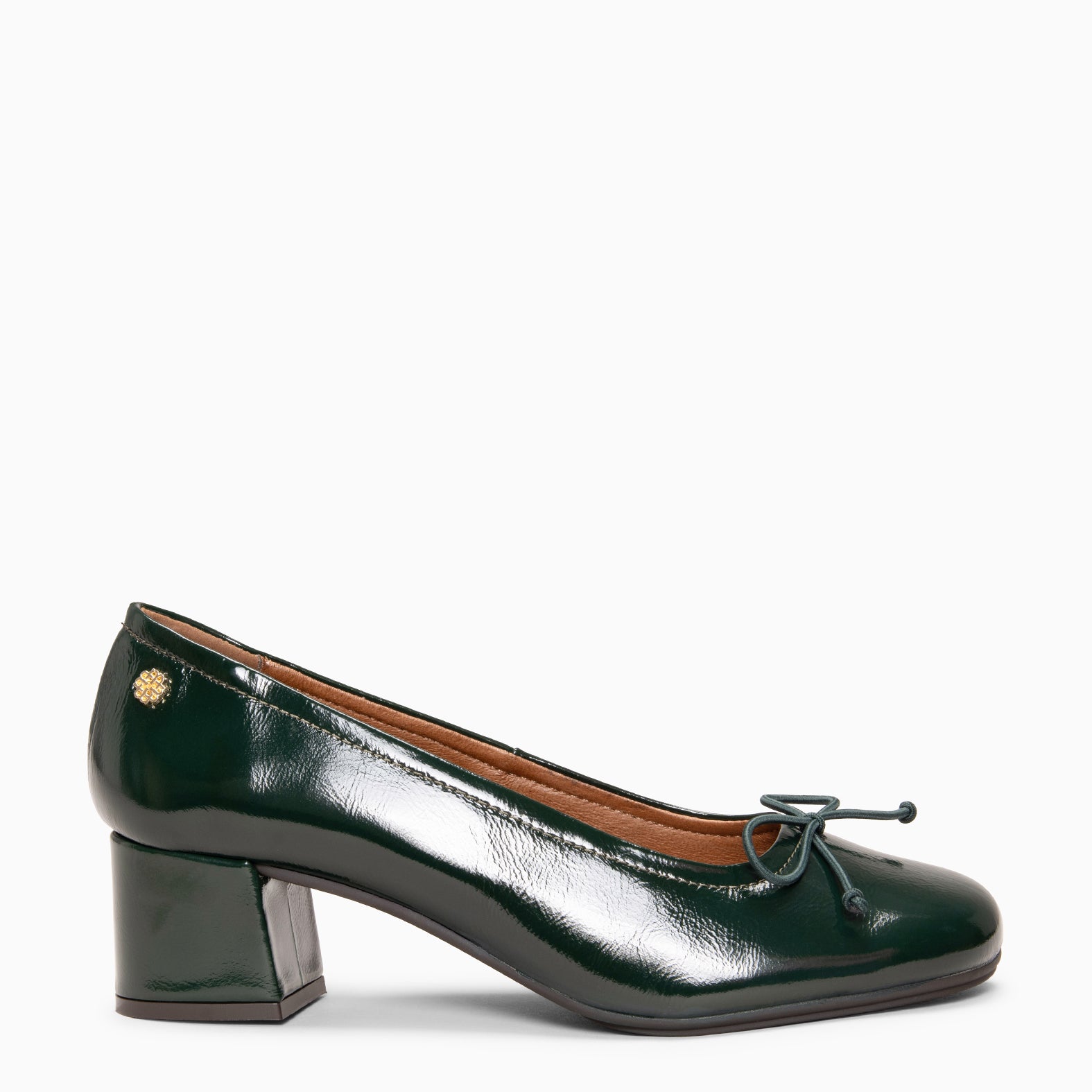 SILVANA - Bailarina Baresoft con tacón VERDE