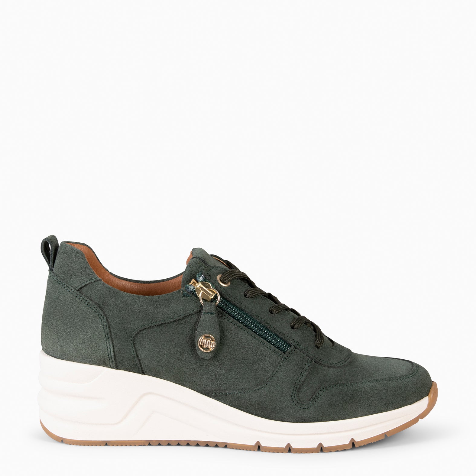 ARLES – Zapatillas deportivas con adorno cremallera VERDE