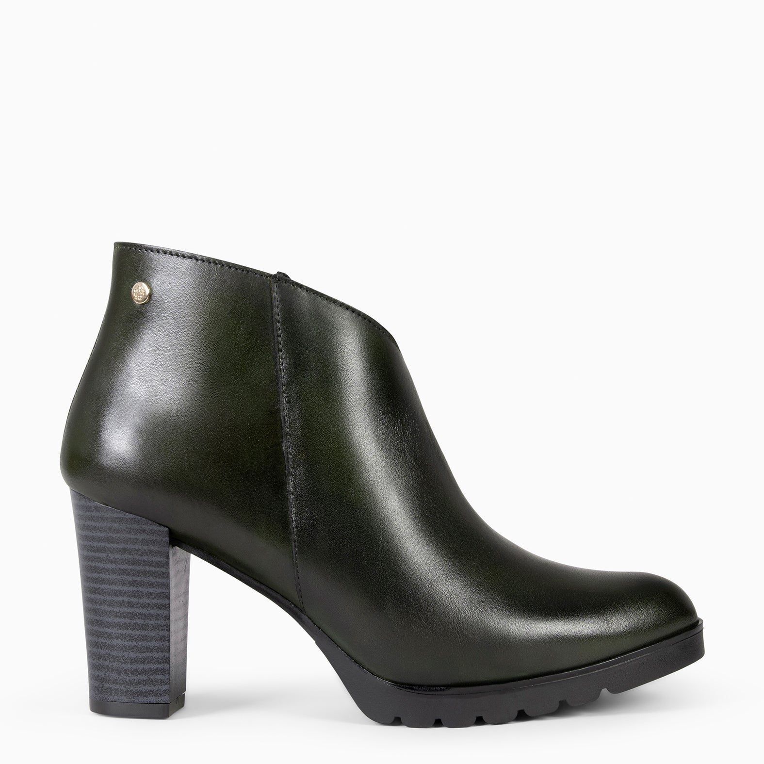 CLASSIC - Botines de mujer con tacón VERDE