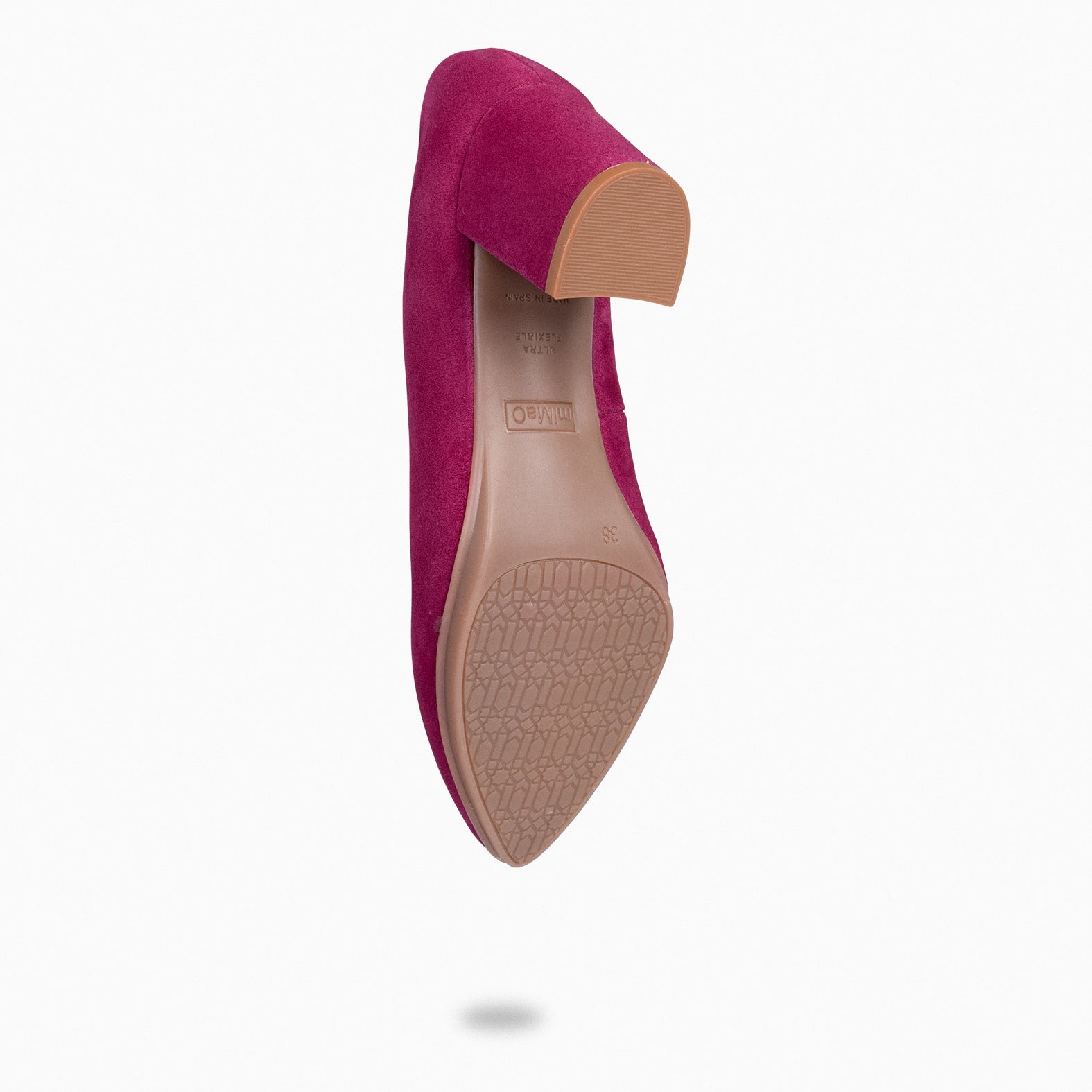 URBAN S - WINE suede mid-heeled shoes