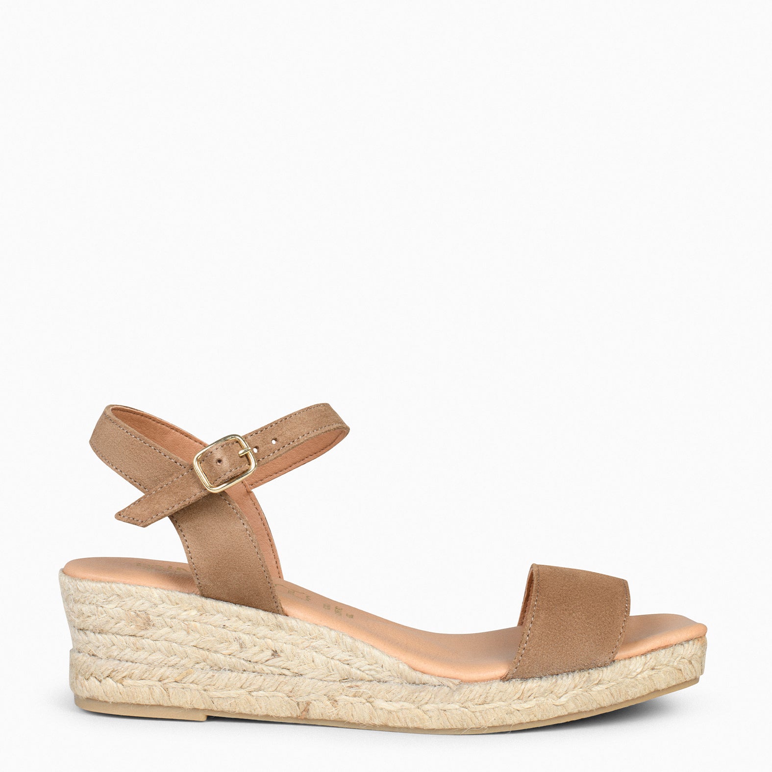 JEREZ – TAUPE espadrilles with comfortable wedge