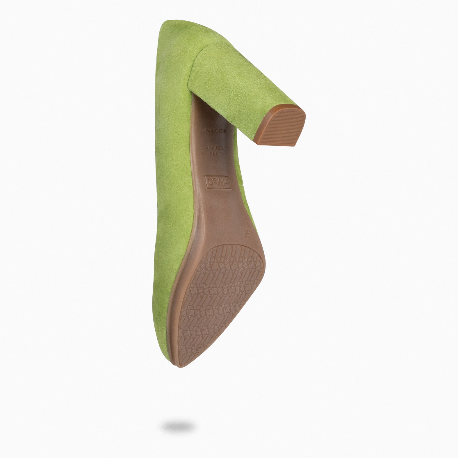 URBAN – PISTACHIO GREEN Suede high-heeled shoes 