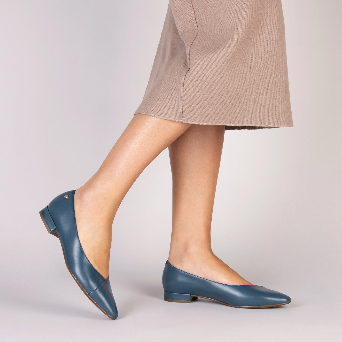 MARIE - Bailarinas tacón bajo AZUL