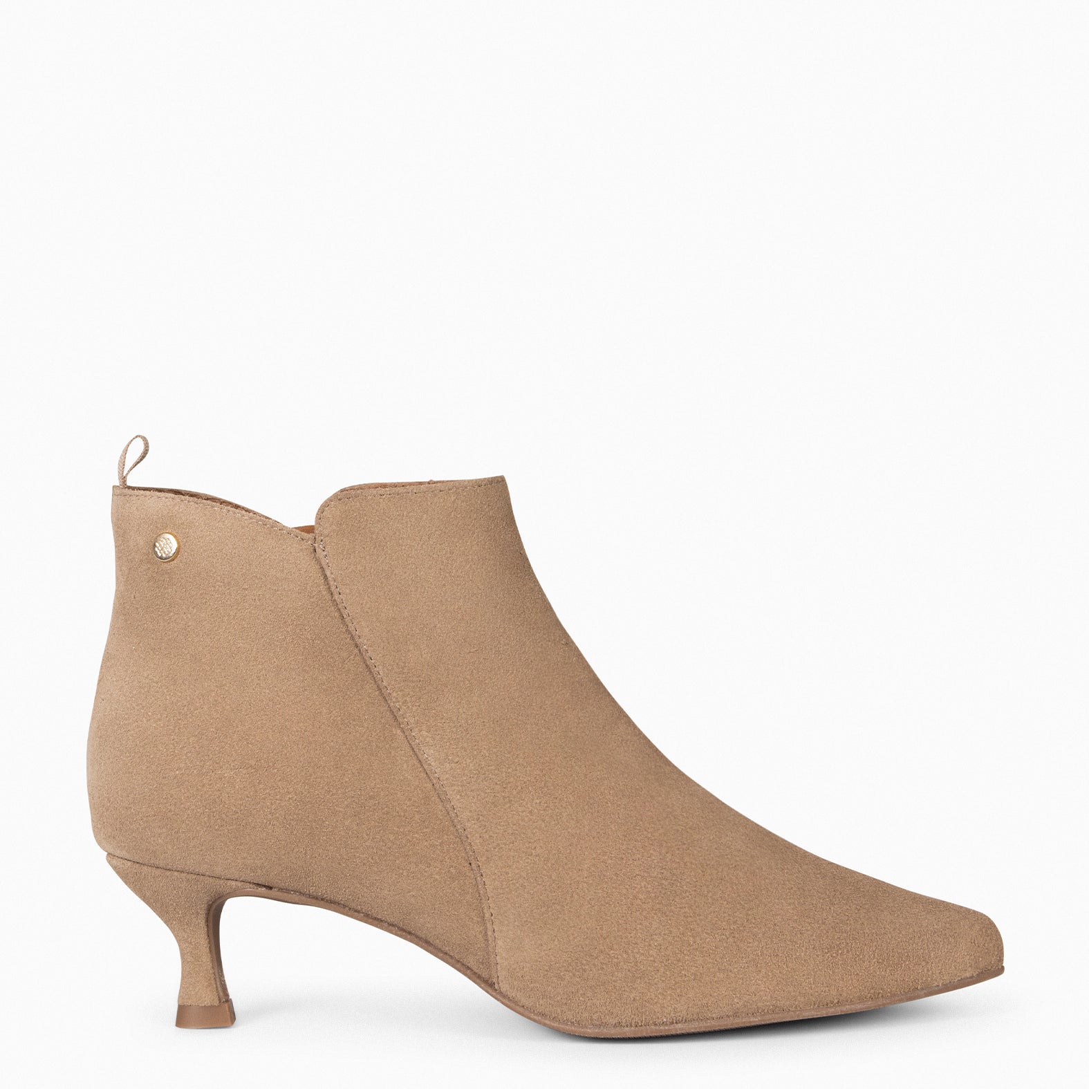 ROYAL DAIM - Bottines à petit talon kitten BEIGE