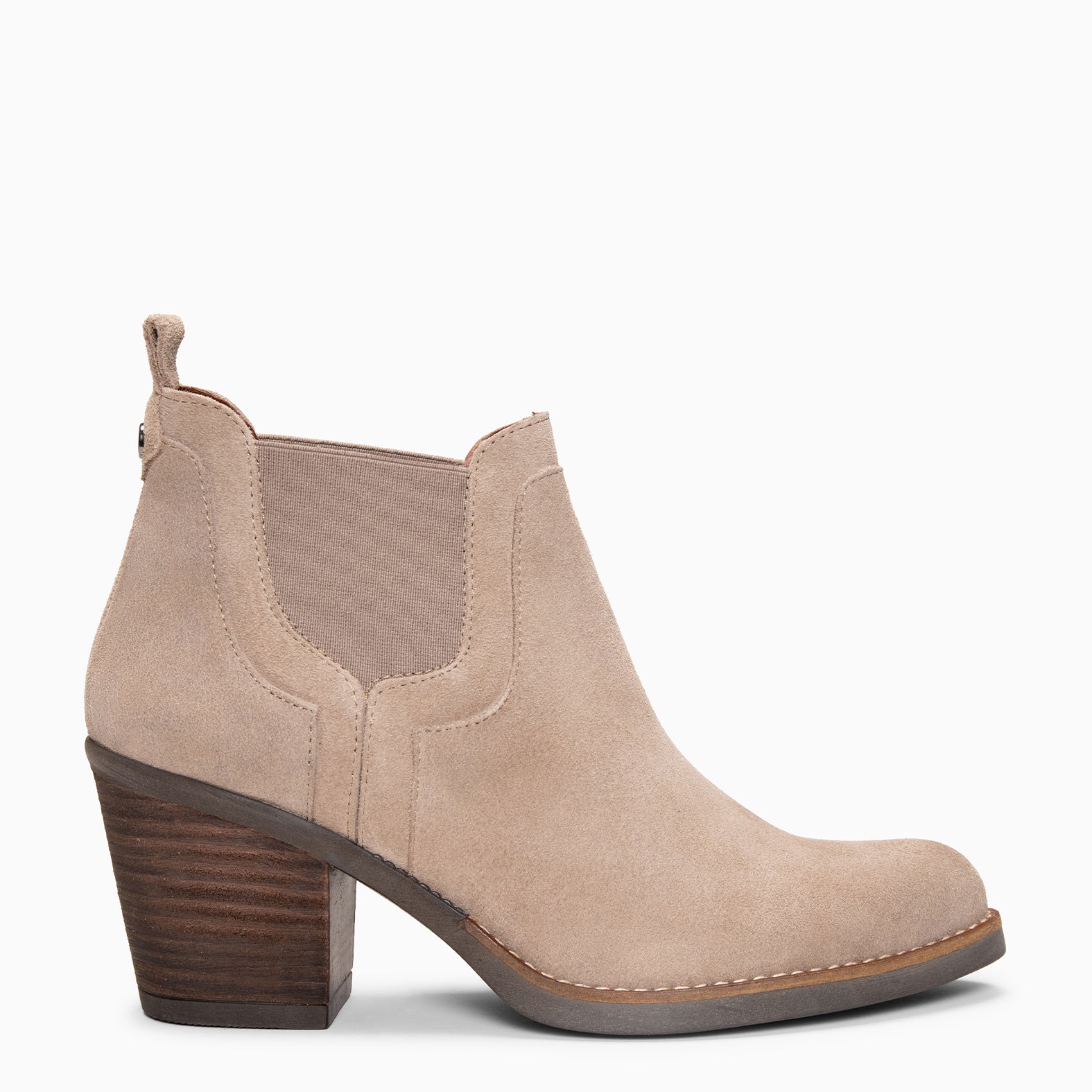 CASSIDY - Botines de tacón alto tipo Chelsea BEIGE