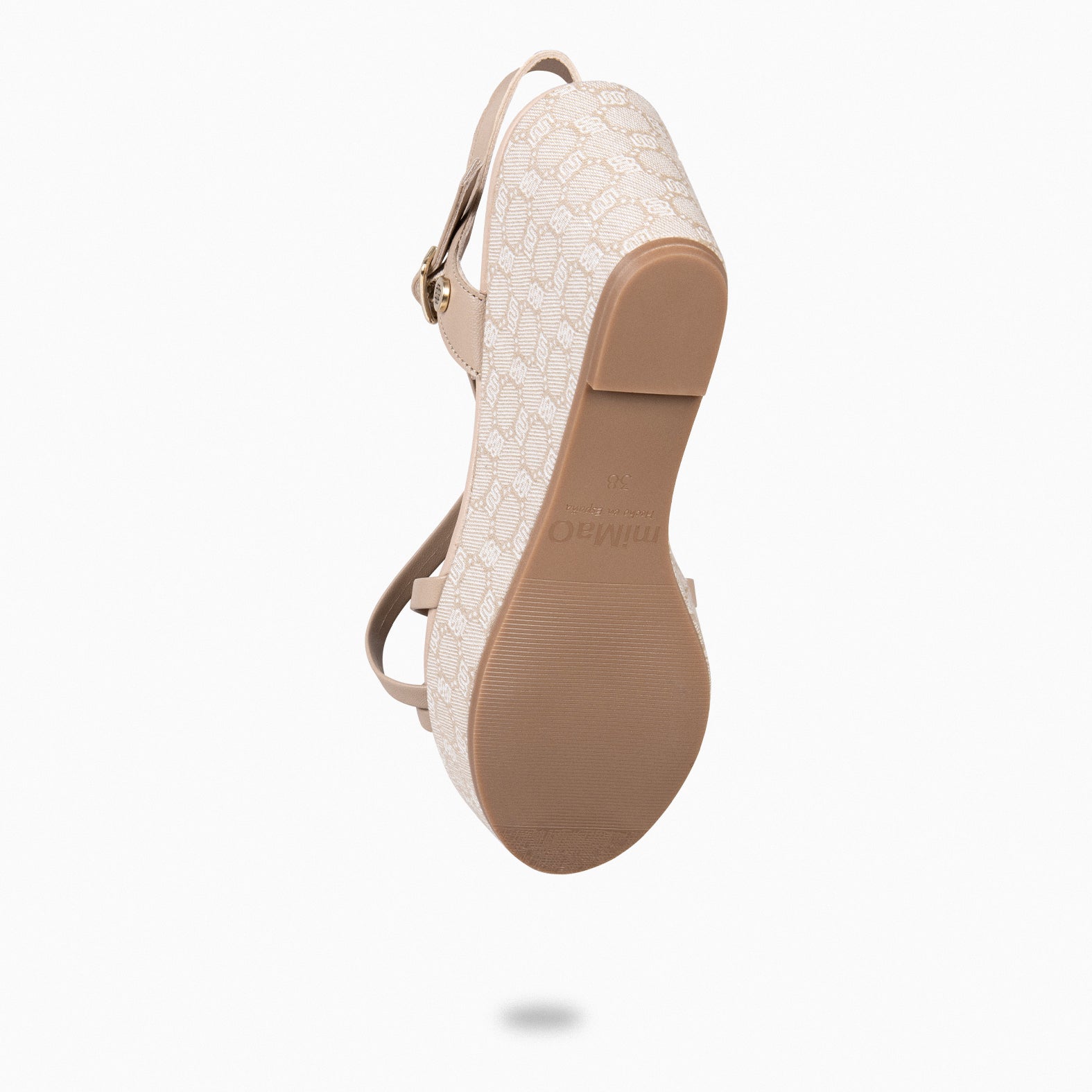 VALENTINA – BEIGE Wedge sandals