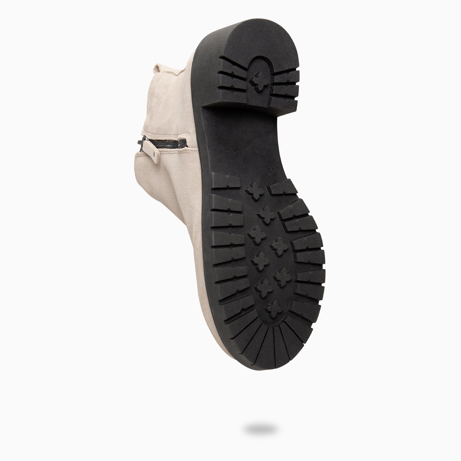 POP - Botín de piel hidrófugo BEIGE