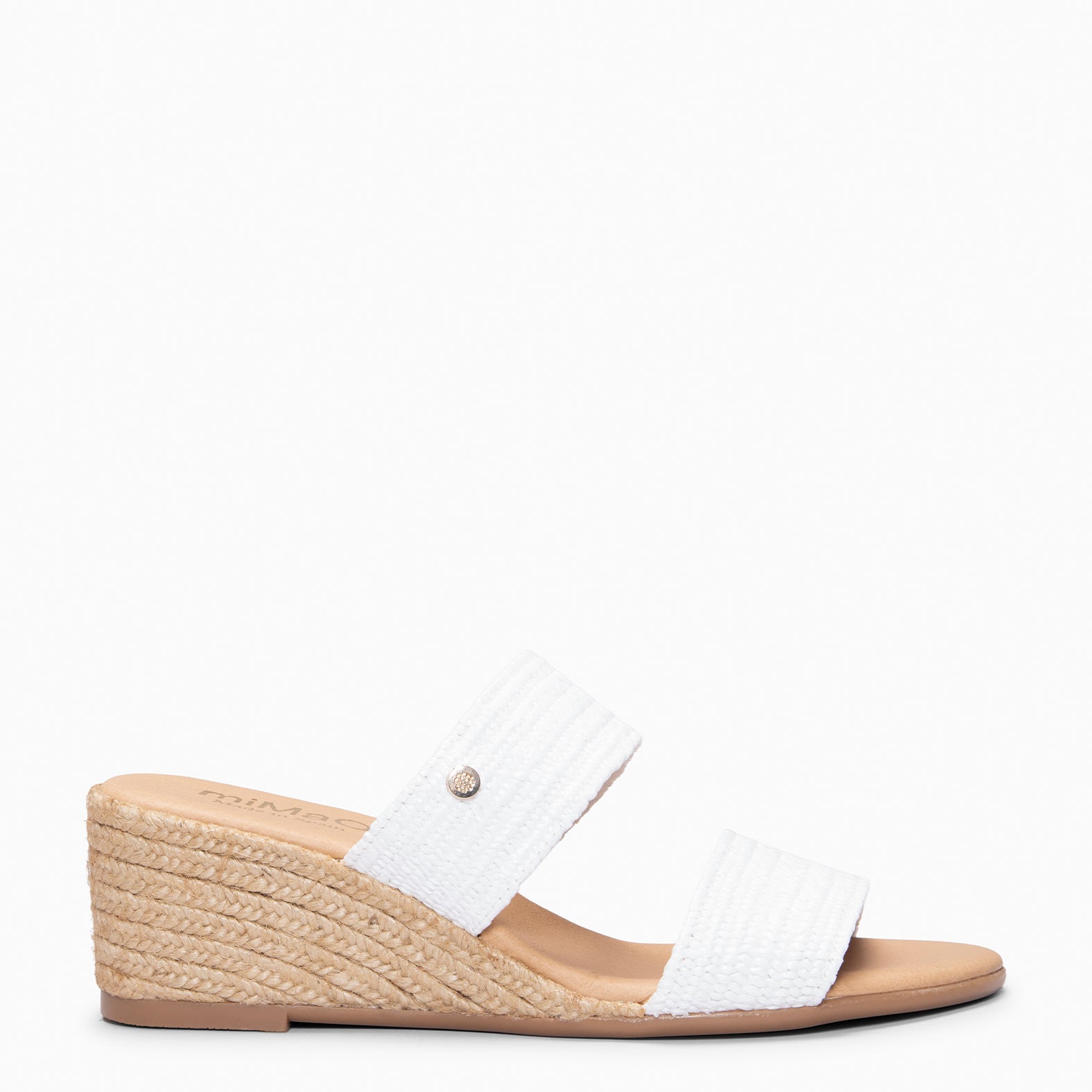 LIRA - Mules de cuña de esparto BLANCO