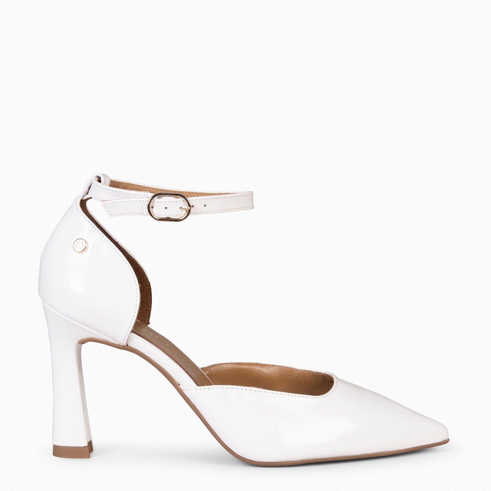 AINHOA - Zapato de tacón punta fina BLANCO