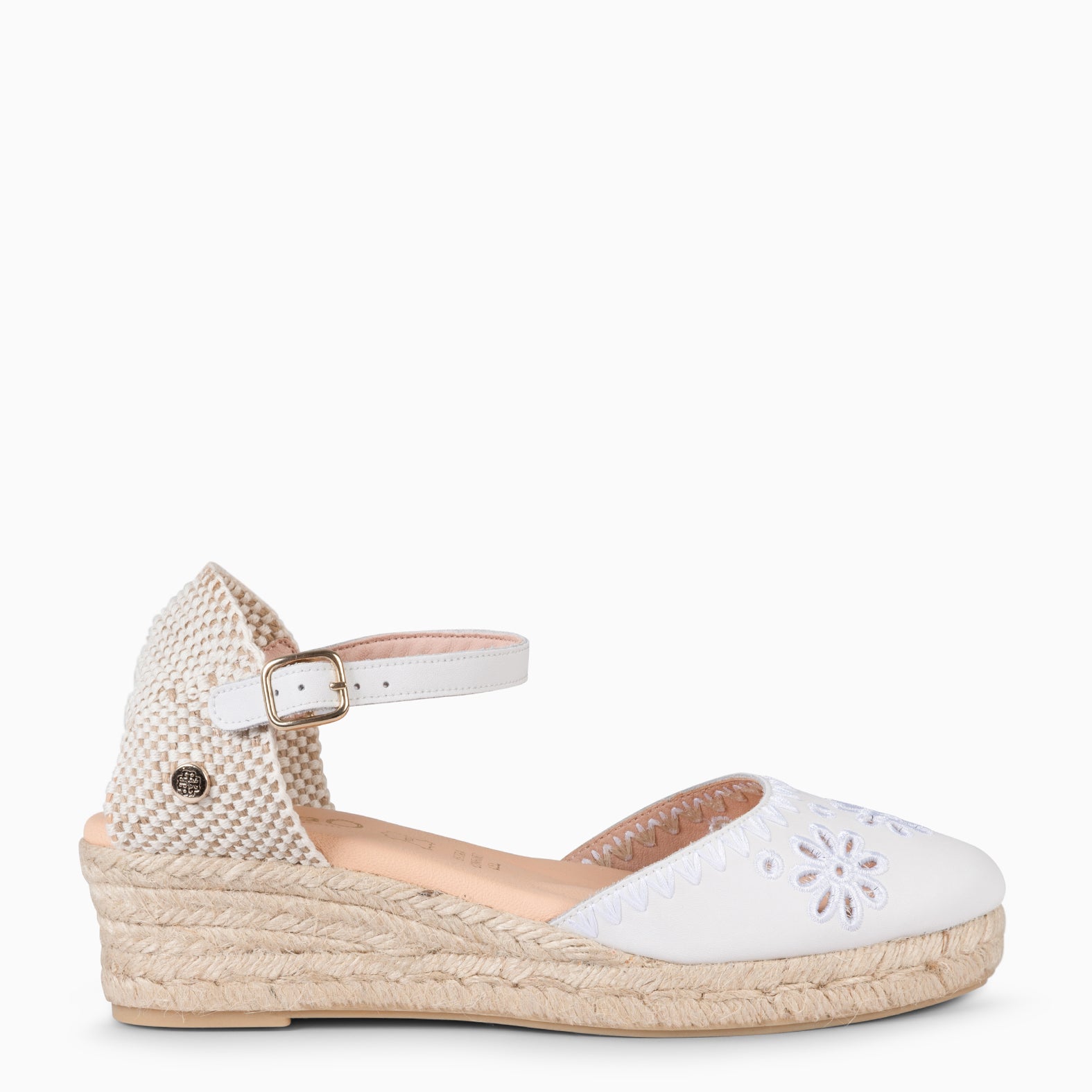 CASARES XS WHITE ESPADRILLE LOW WEDGE miMaO ®