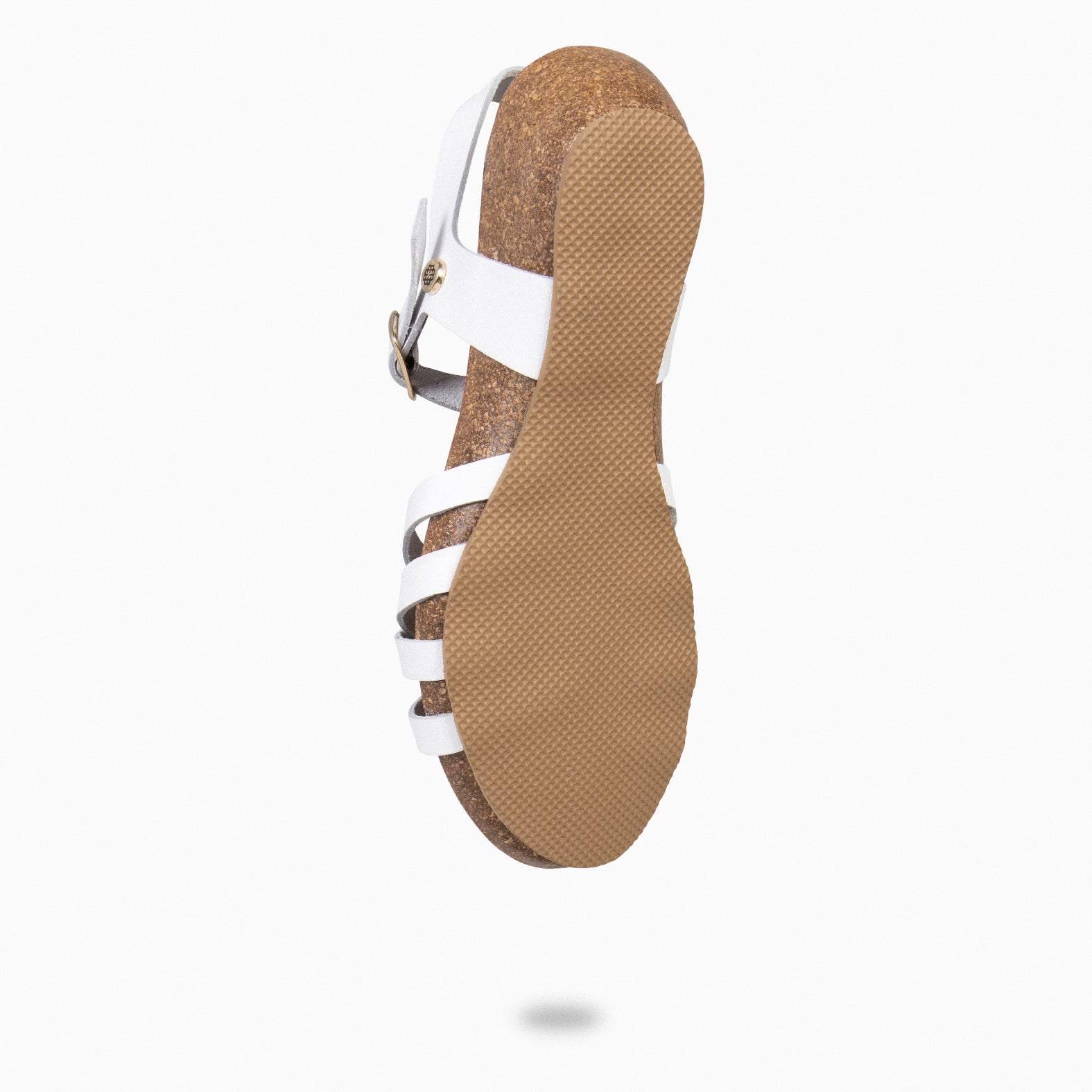HANAE - WHITE BIO Multi-strap crossed sandals