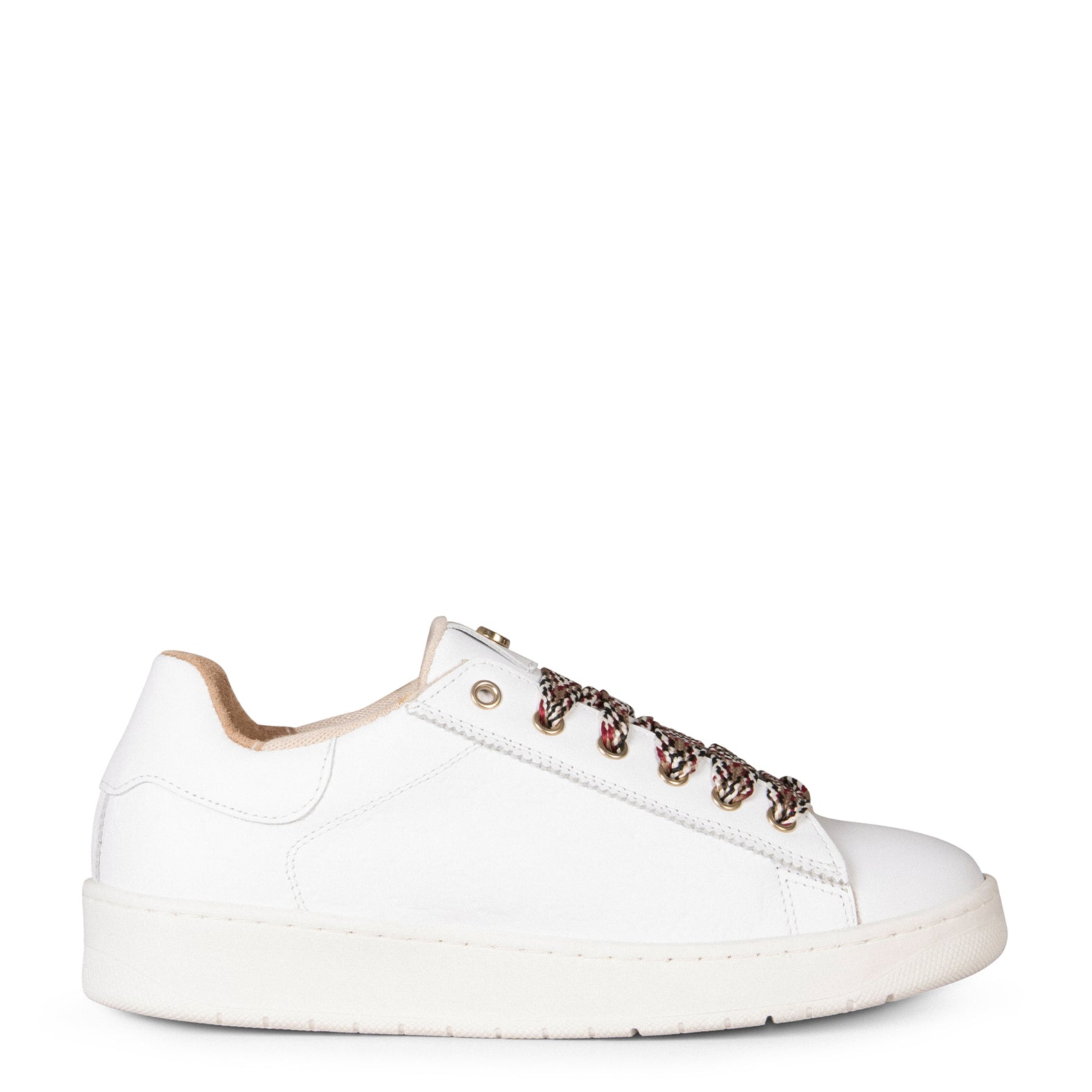 MARSELLA - Sneakers blancas cordones intercambiables TAUPE