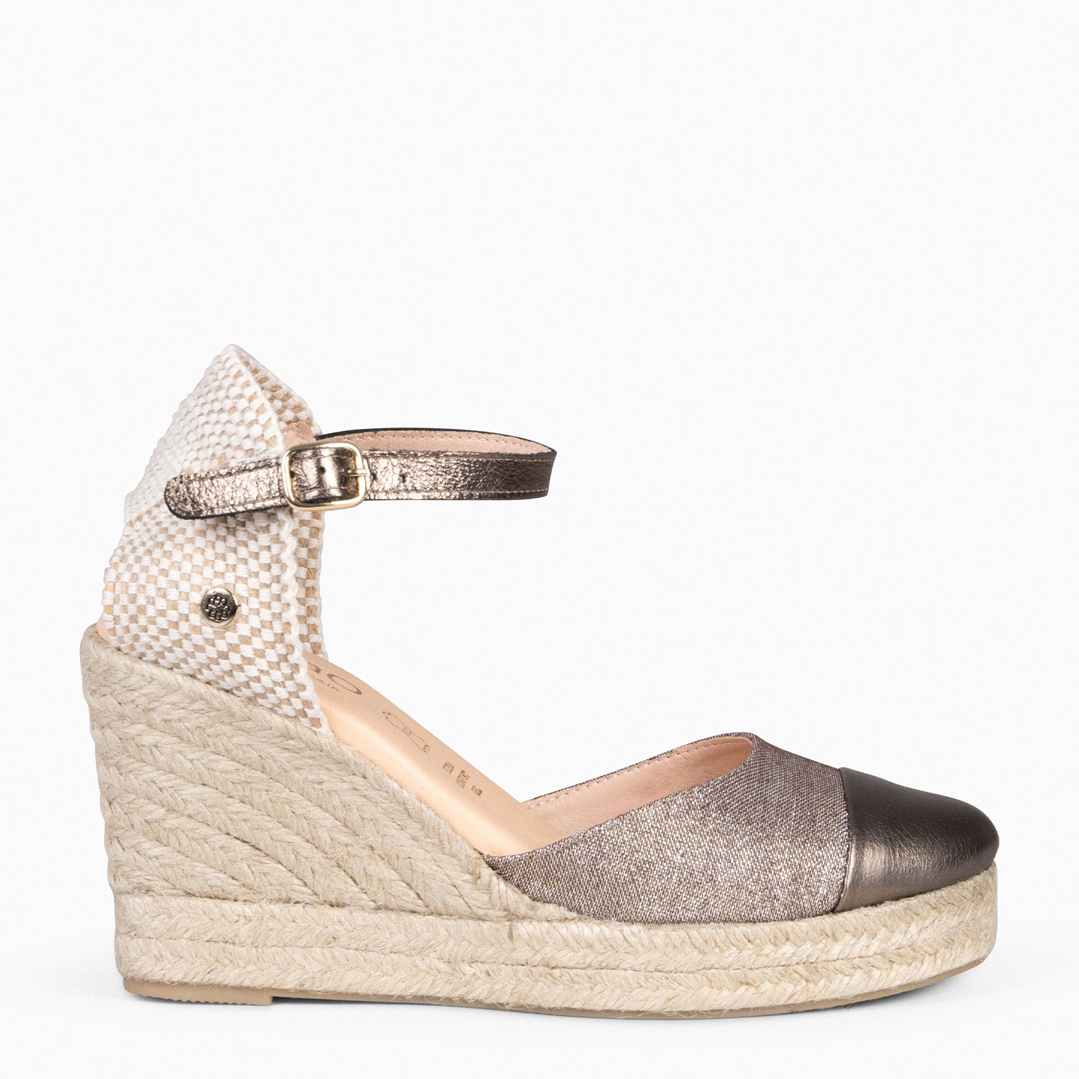 YAIZA – Espadrilles métallisées BRONZE