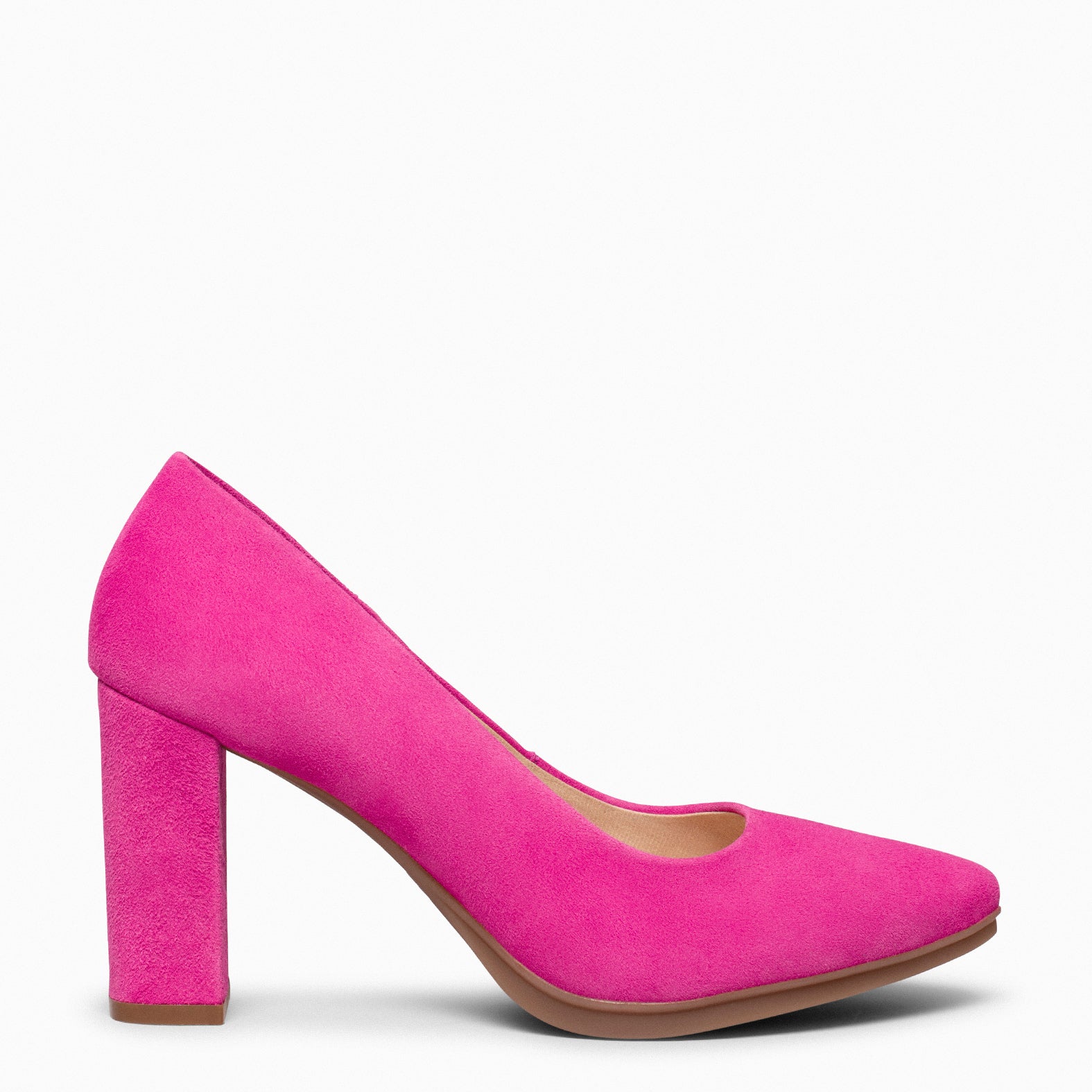URBAN – Zapatos de tacón alto de ante FUCSIA - miMaO ®