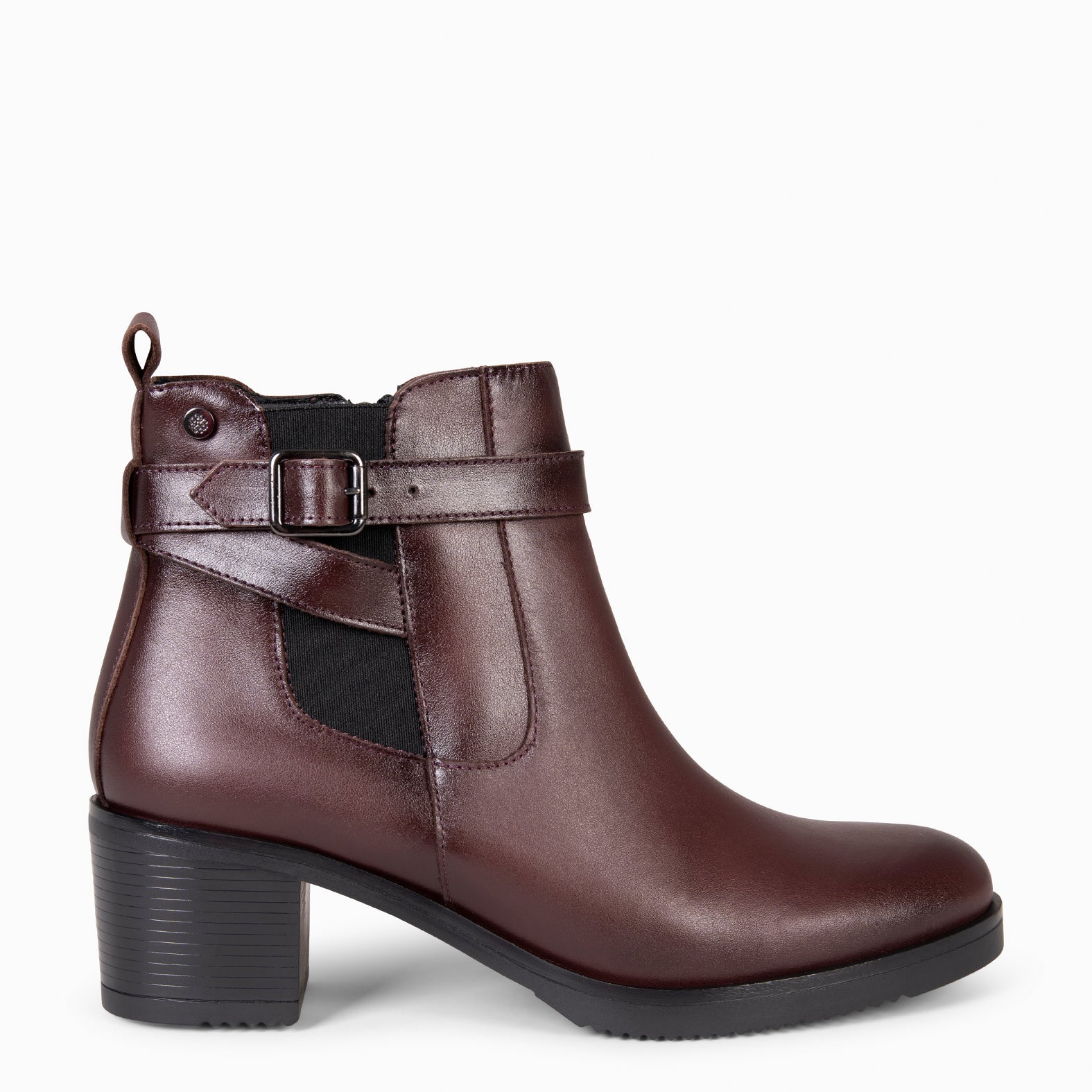 LEMY - Botines BURDEOS de piel de napa