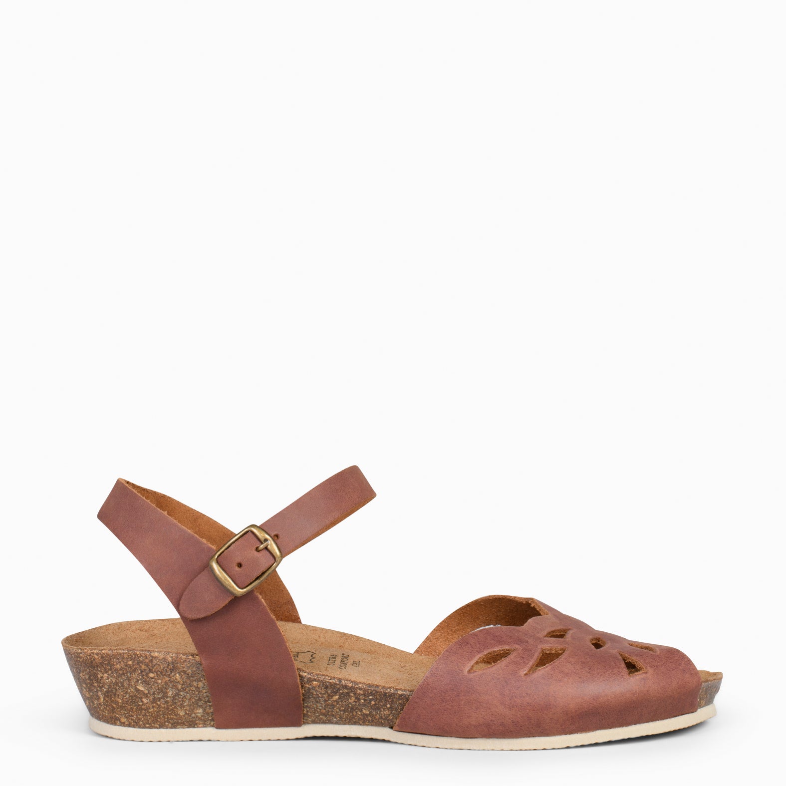 ALOE – CAMEL BIO sandals with wedge