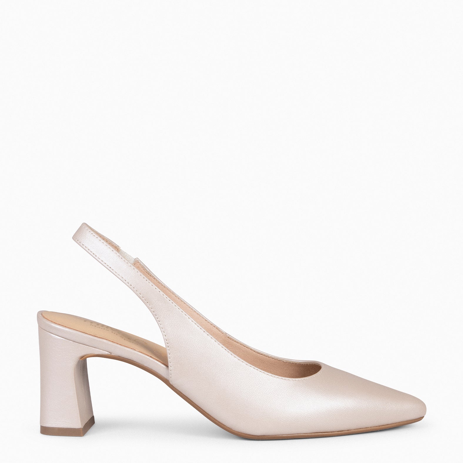 MIRIAM – PEARLY TAUPE BRIDAL SLINGBACK