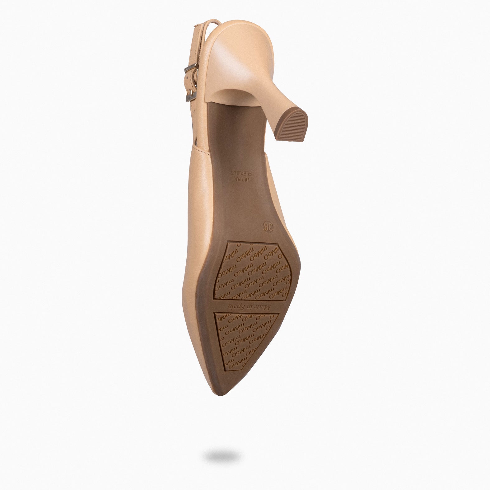 GLAM SLINGBACKS – Chaussures à talon en cuir BEIGE