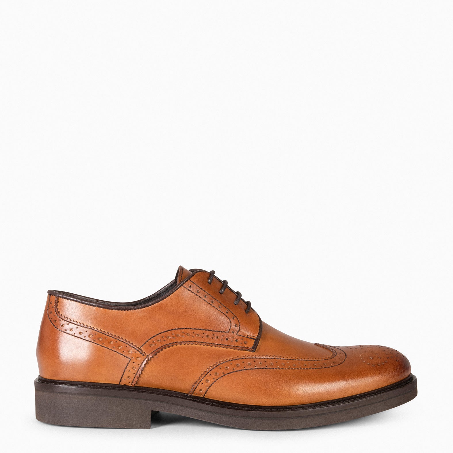 QUEVEDO – Chaussures de ville en cuir CAMEL pour homme