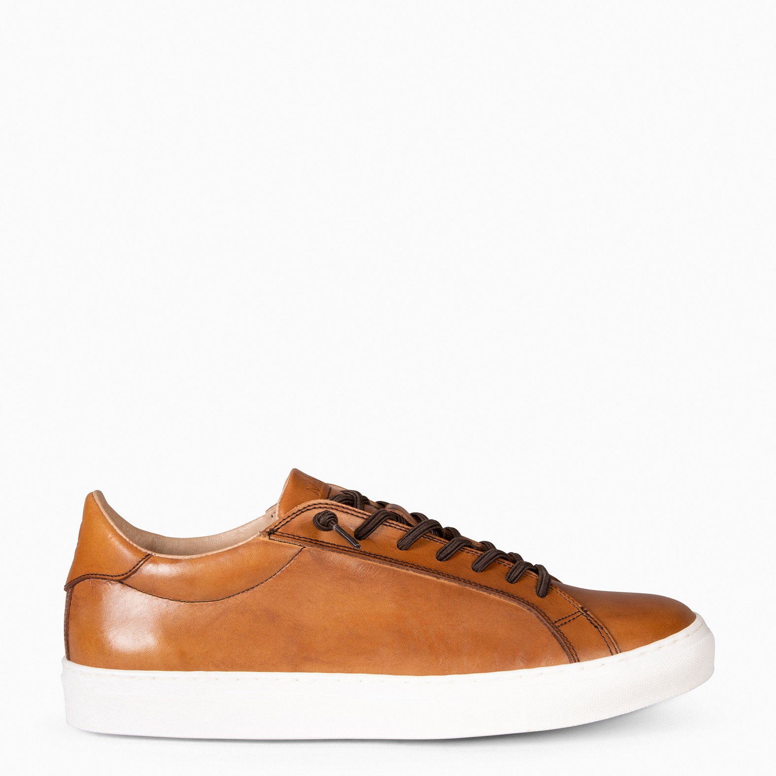 PELAYO – Sneakers en cuir CAMEL pour homme