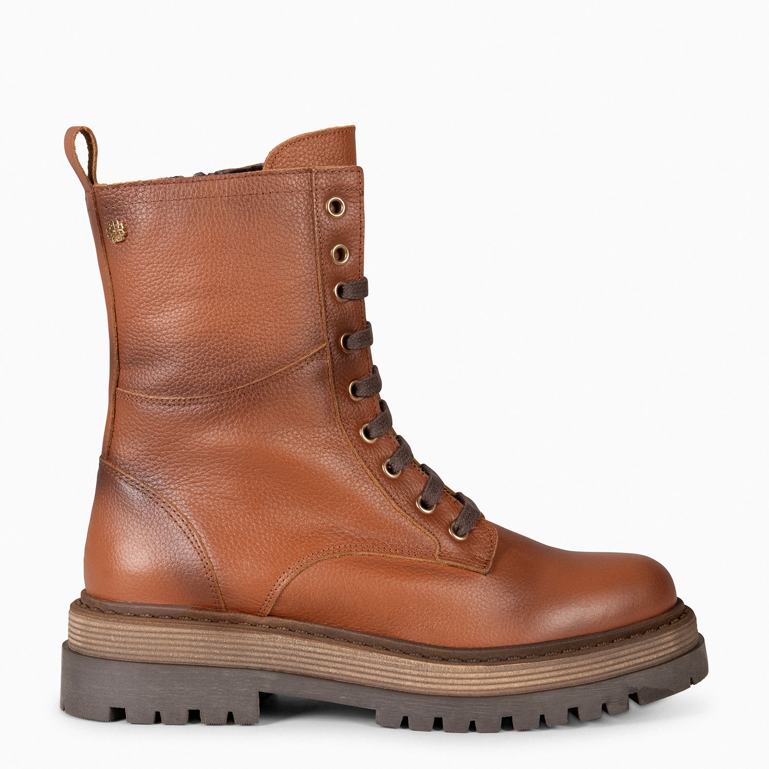 ROLLING – Bottines militaires à lacets CAMEL