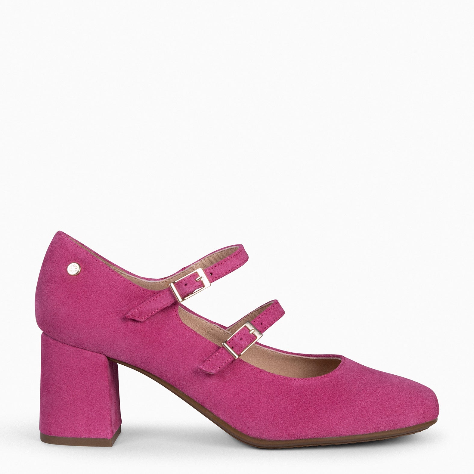 FEBRIS – FUCHSIA leather heel with straps