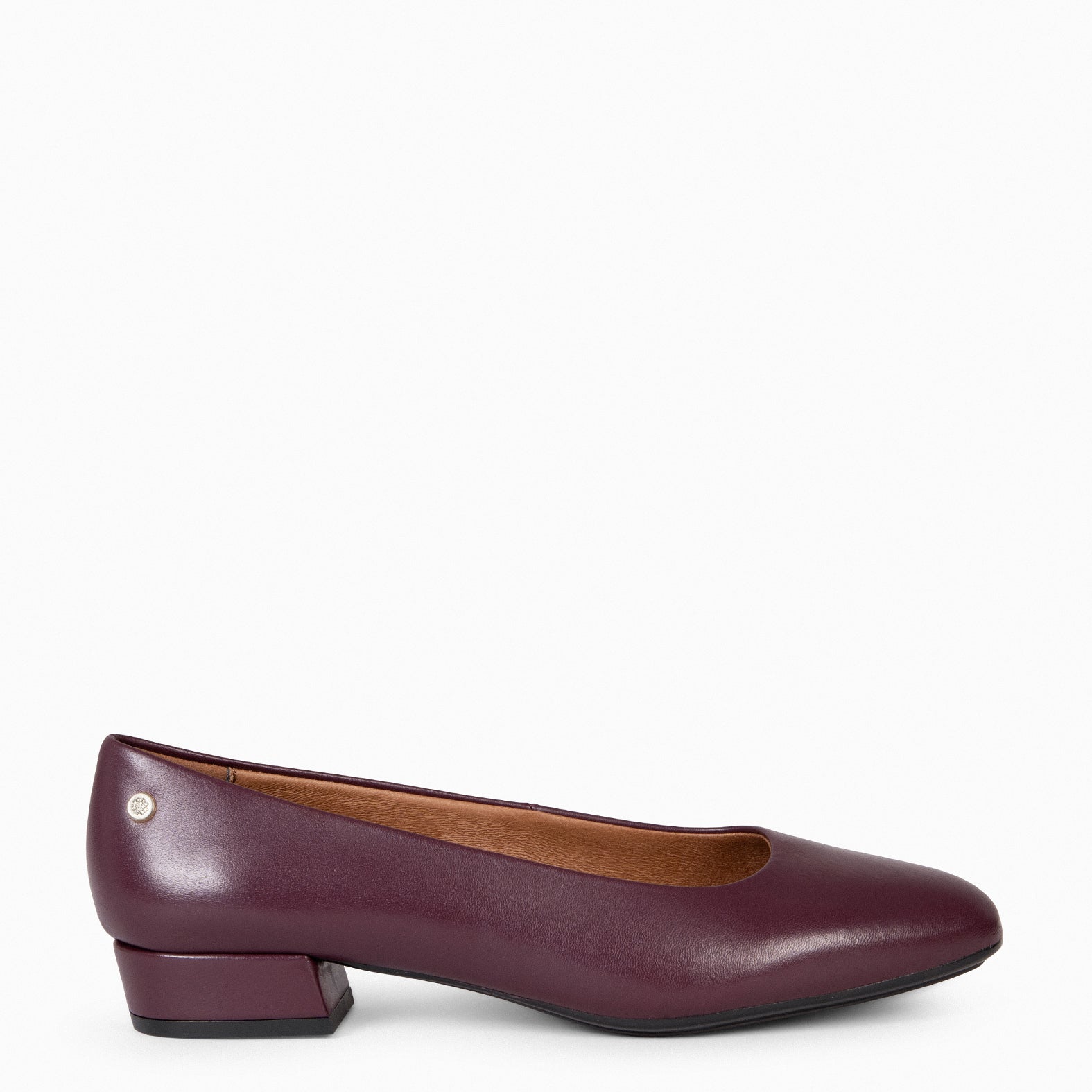 URBAN XS – Escarpins à petit talon en cuir BORDEAUX