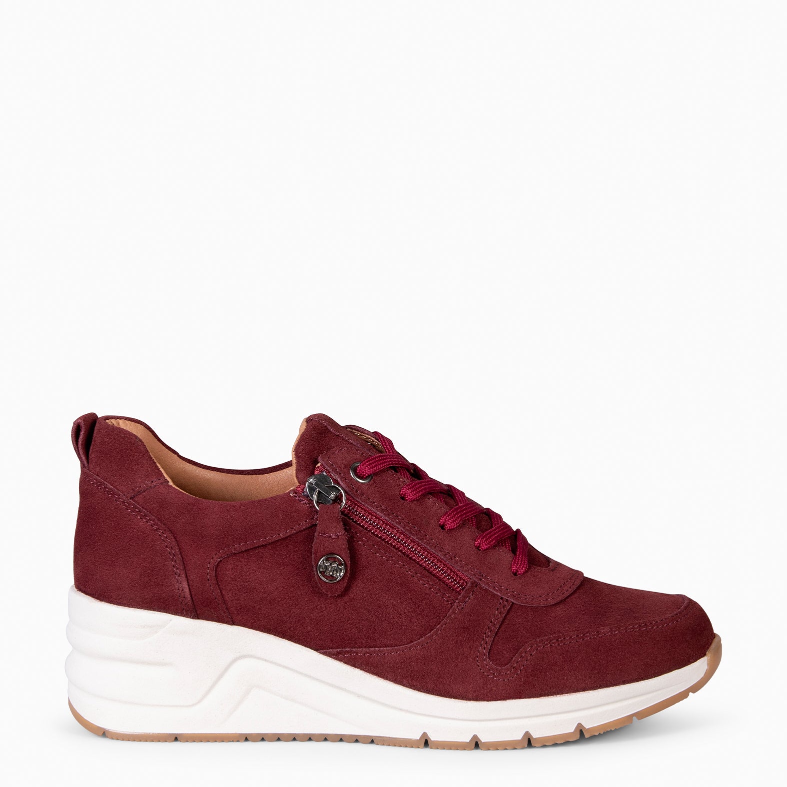 ARLES – BURGUNDY Sneakers with decorative zip