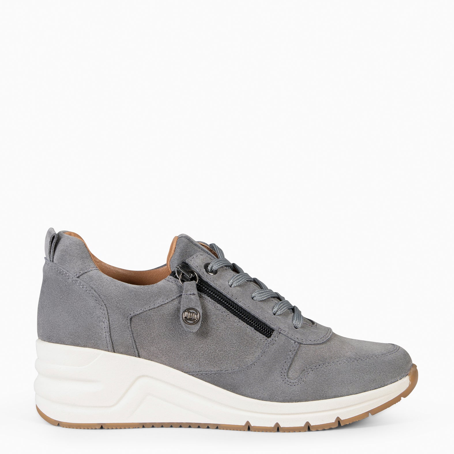 ARLES – Zapatillas deportivas con adorno cremallera GRIS