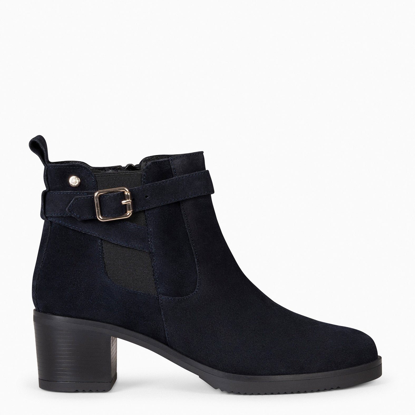 LEMY – Bottines élégantes en daim BLEU MARINE