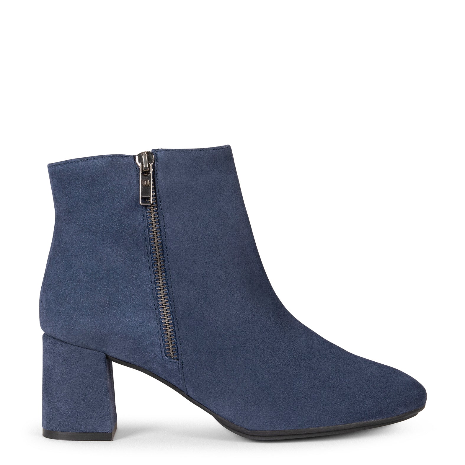 UTRECH – NAVY Booties with wide heel