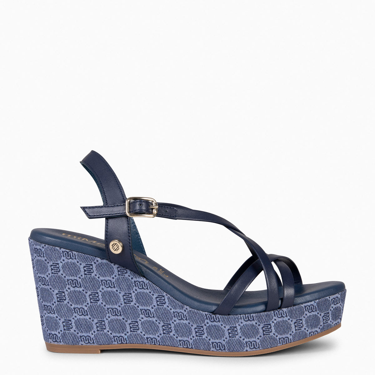 Sandales Mario Bologna En Cuir Bleu Nuit Avec Perles – Taille 38.5 / US 7 – Occasion En Excellent état