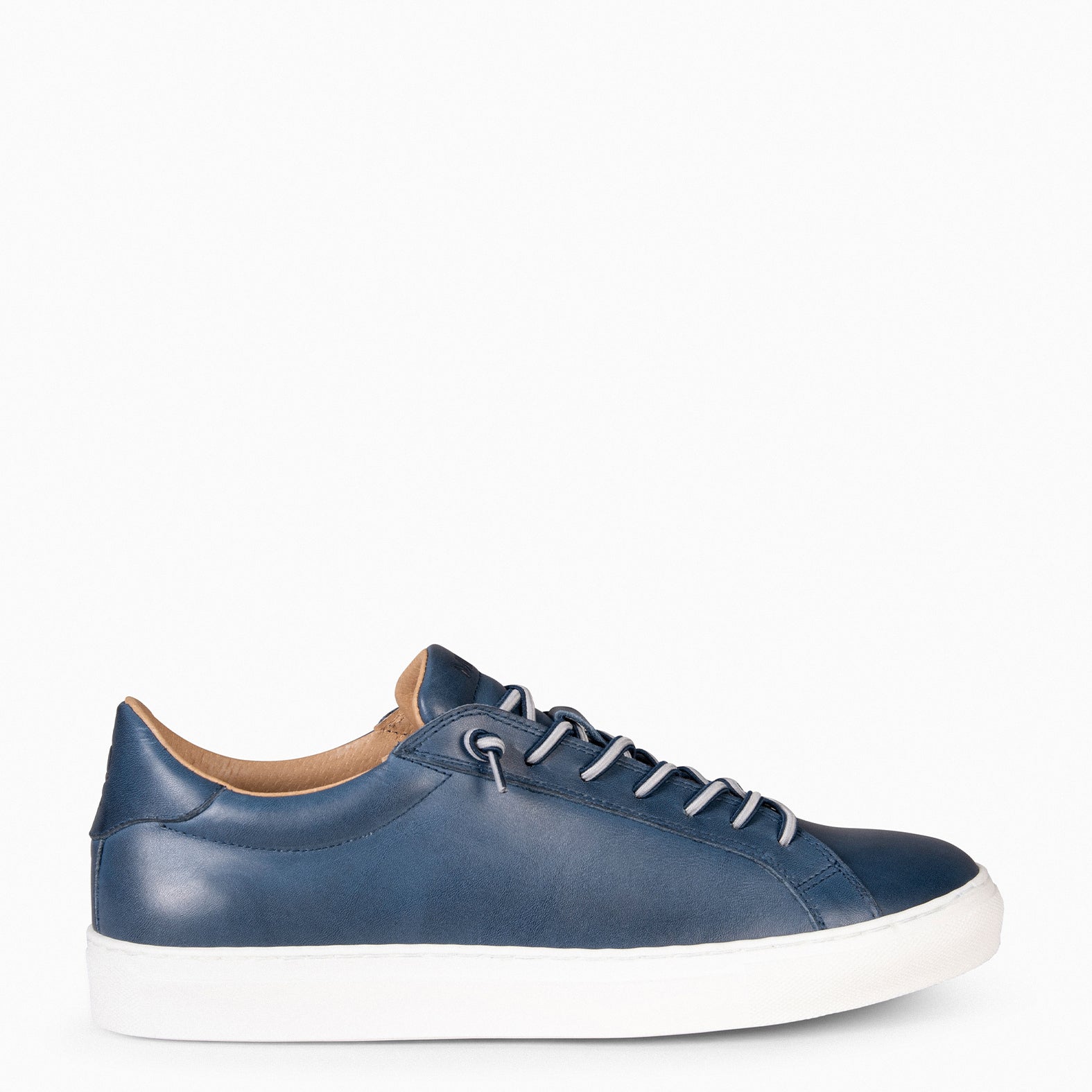 PELAYO – Sneakers en cuir BLEU MARINE pour homme