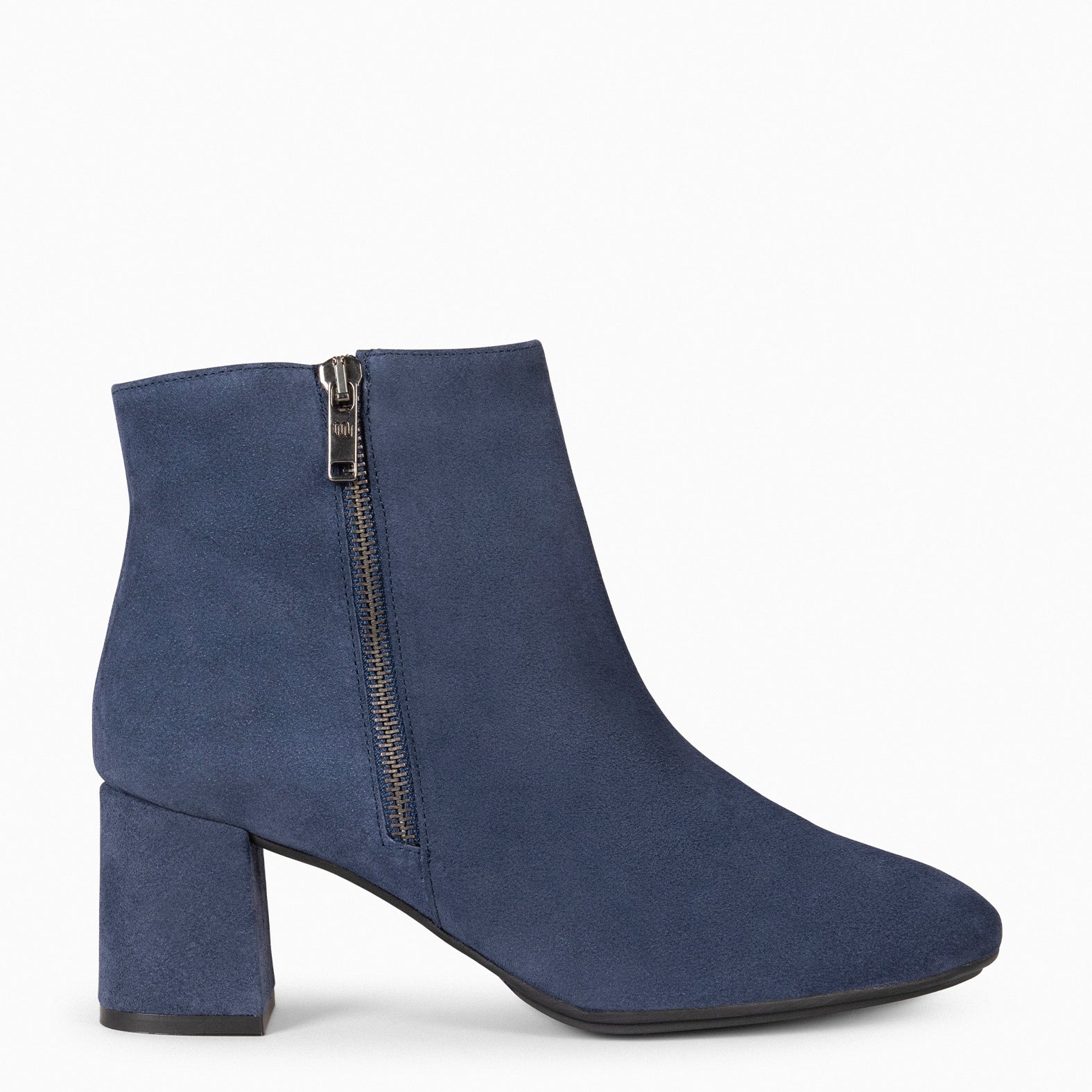 UTRECH – NAVY Booties with wide heel